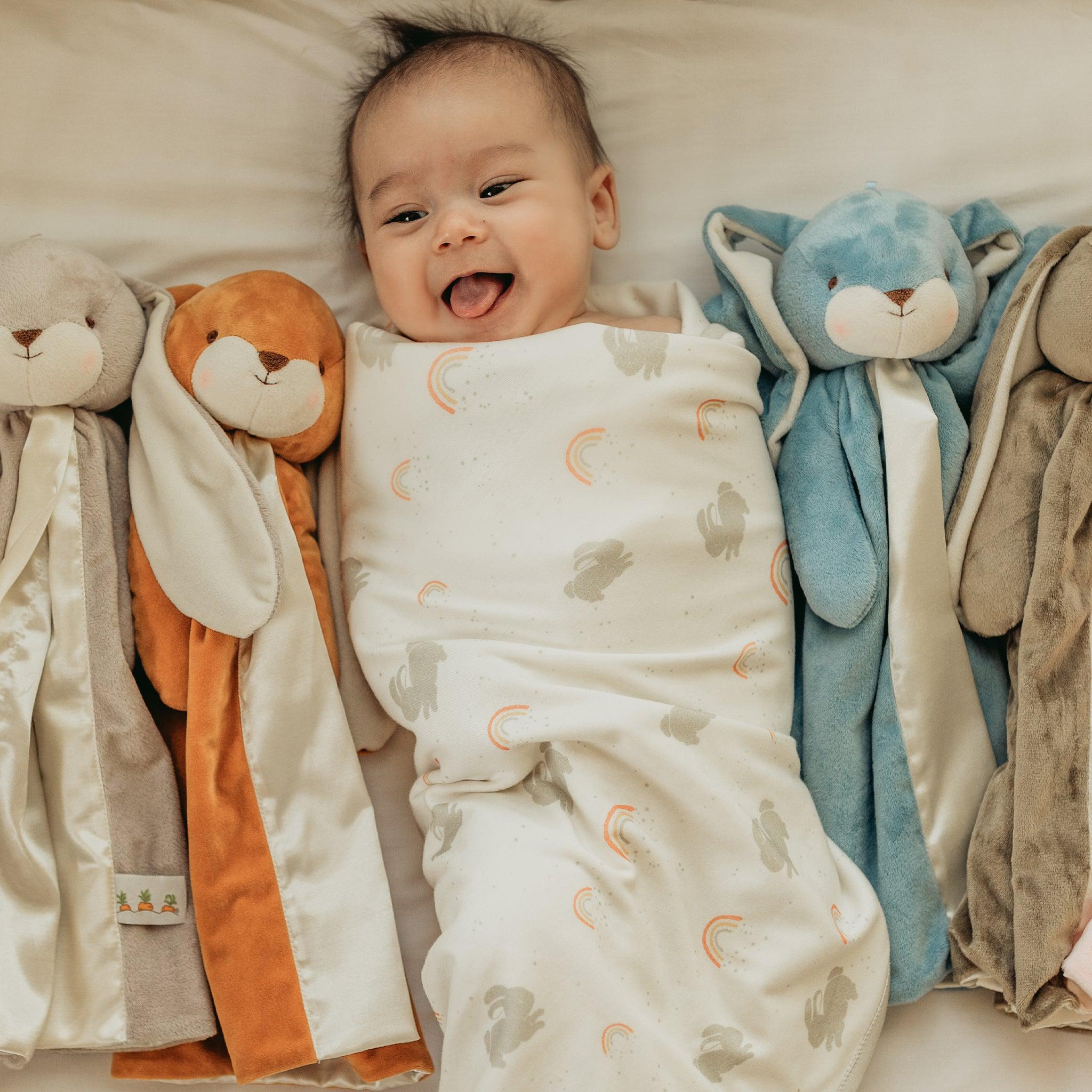 RETIRED Nibble Buddy Blanket - Soft Lilac Marble Sensory Blanket for Babies & Toddlers | Perfect for Teething, Soothing, and Playtime
