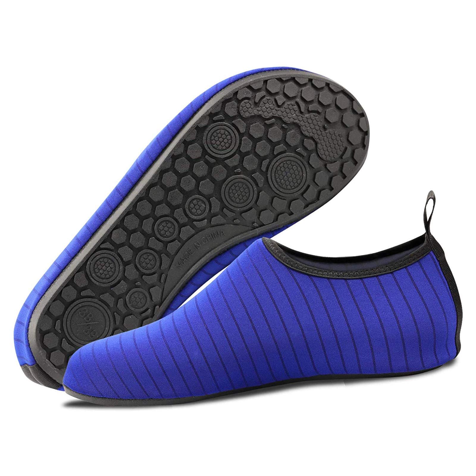 **Non-Slip Water Shoes for Women - Breathable Aqua Socks for Beach, Swimming, Yoga & Surfing - Lightweight Summer Sneakers for Outdoor Activities (Navy, Size 12)**    *Perfect for beach vacations, poolside lounging, water sports, yoga sessions, and casual summer wear.*