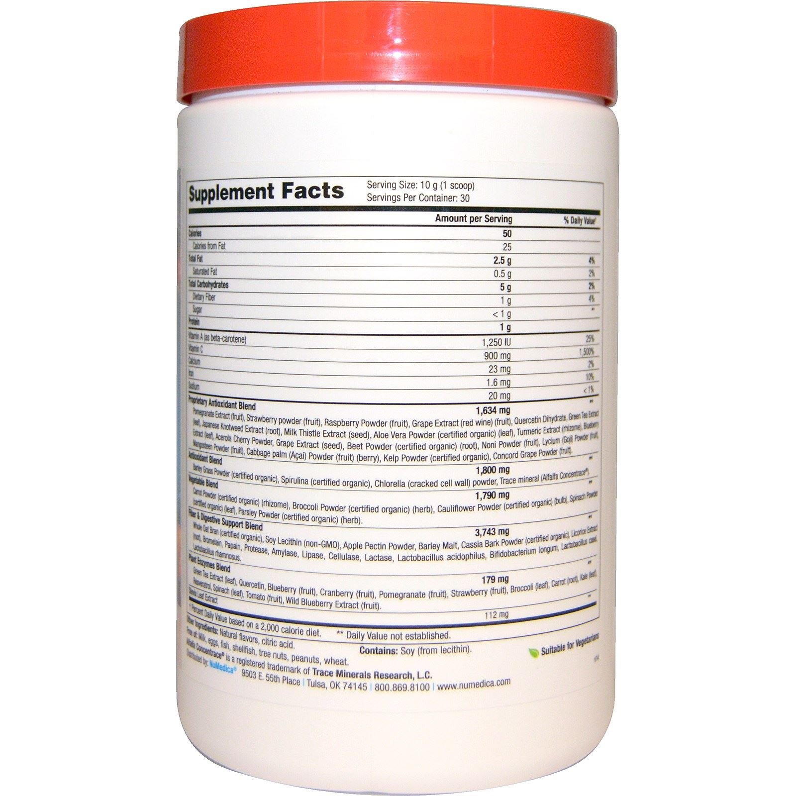 NuMedica Power Greens Berry Superfood Powder - 300g (30 Servings) for Energy, Digestion & Immune Support - Perfect for Smoothies, Juices & Healthy Drinks