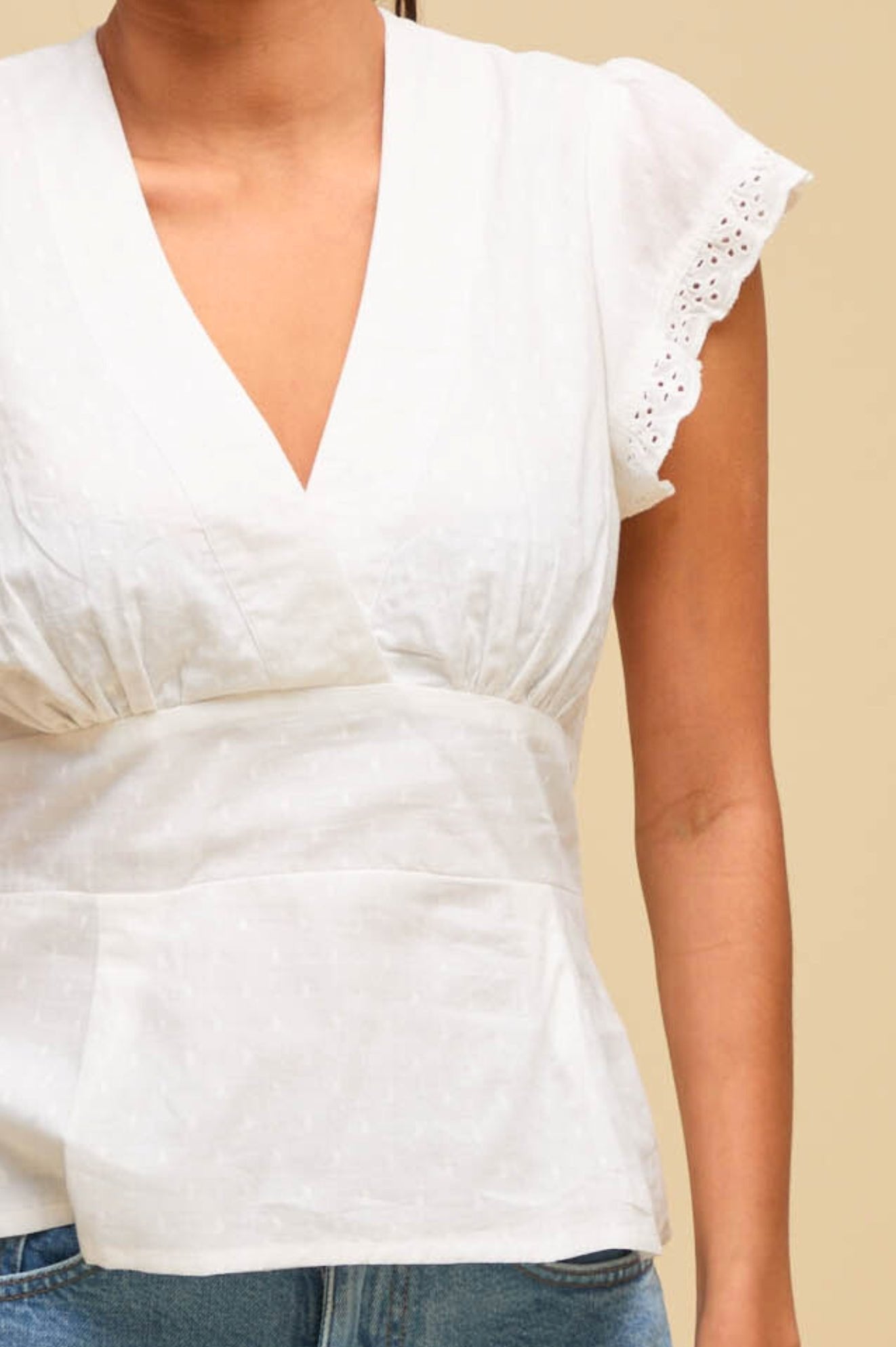 Pippa Top Women's White Blouse - Elegant Casual Shirt for Work, Date Night & Everyday Wear