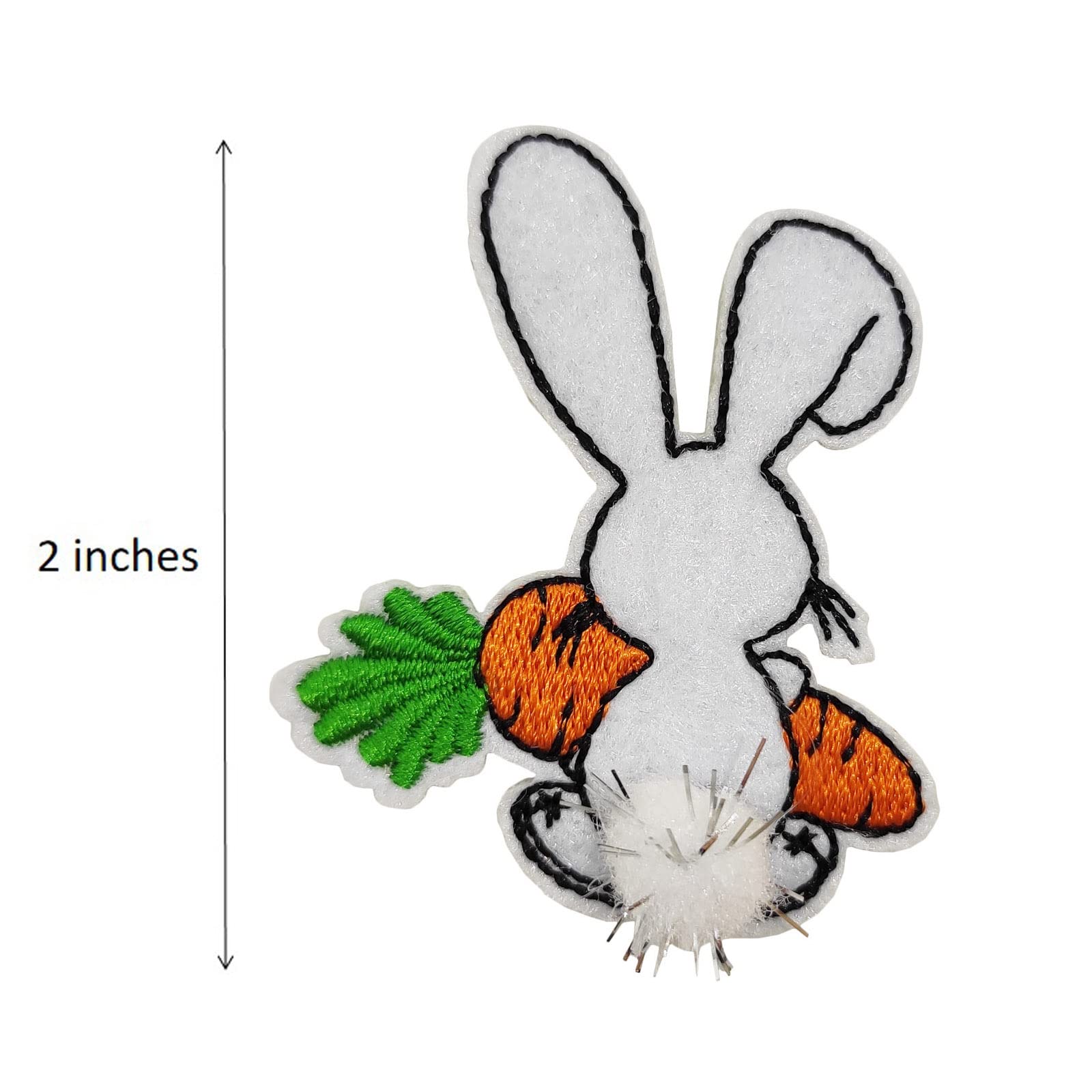 DIY Easter Shirt with Cute Bunny Rabbit Embroidered Iron On Patch - Perfect for Easter Crafts, Costume Decorations & Holiday Outfits