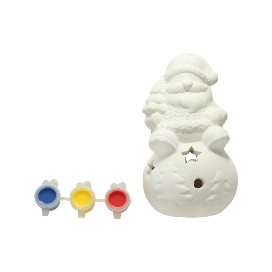 YOU & I Santa Paint Decoration with LED Lights (200g) - Perfect for Christmas Tree Ornaments, Holiday Home Decor, and Festive Party Supplies