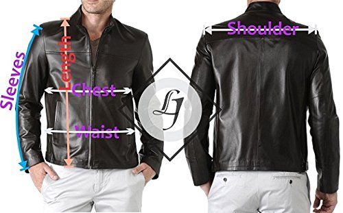 Premium Genuine Cow Leather Jacket for Men - Durable Cow-Hide Biker Jacket C446 - Perfect for Motorcycle Riding, Casual Outfits & Winter Fashion