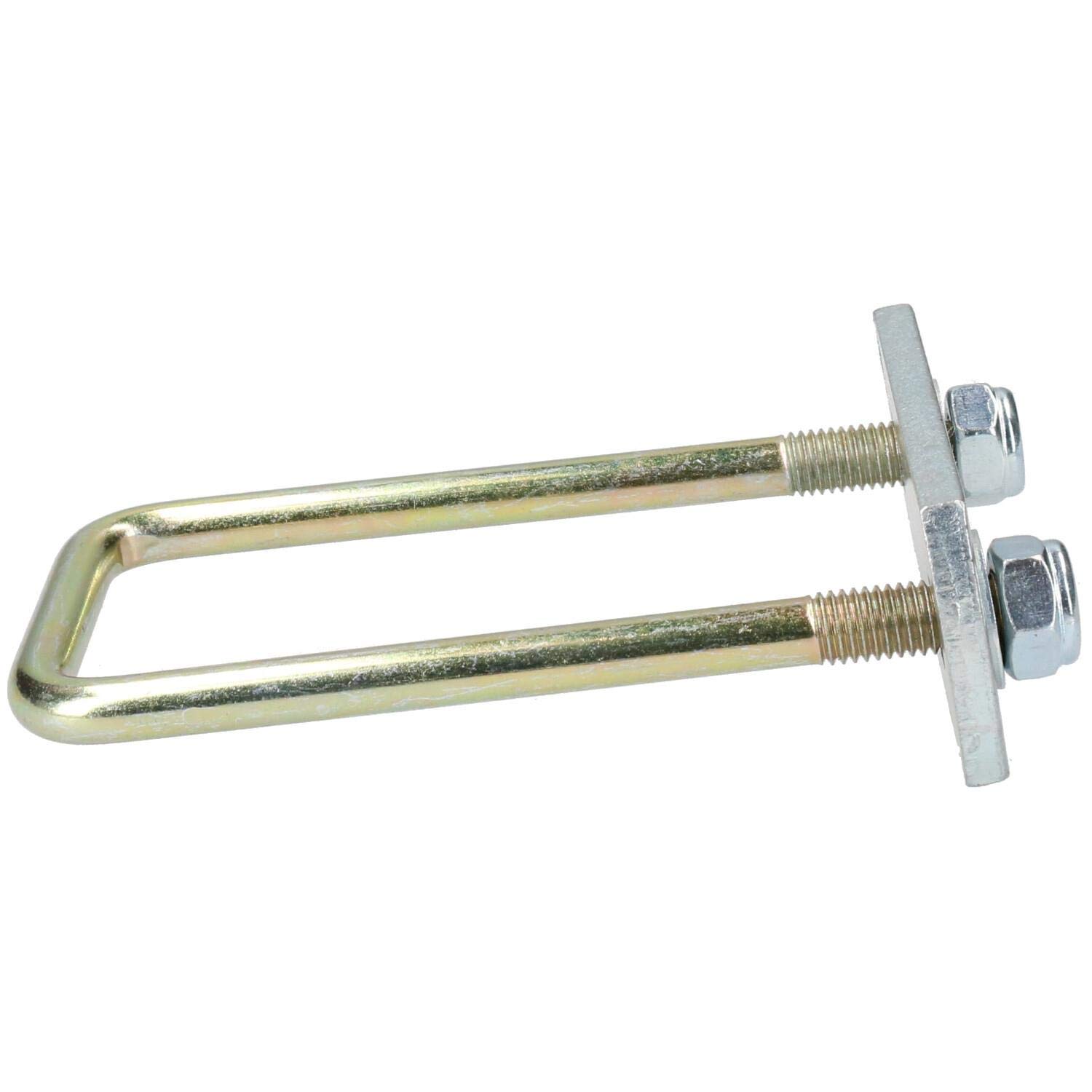 8 Pack M10 50mm x 130mm Heavy Duty U-Bolt and N-Bolt Kit with Steel Plates & Nuts - High Tensile Strength for Automotive, Marine, and Construction Applications