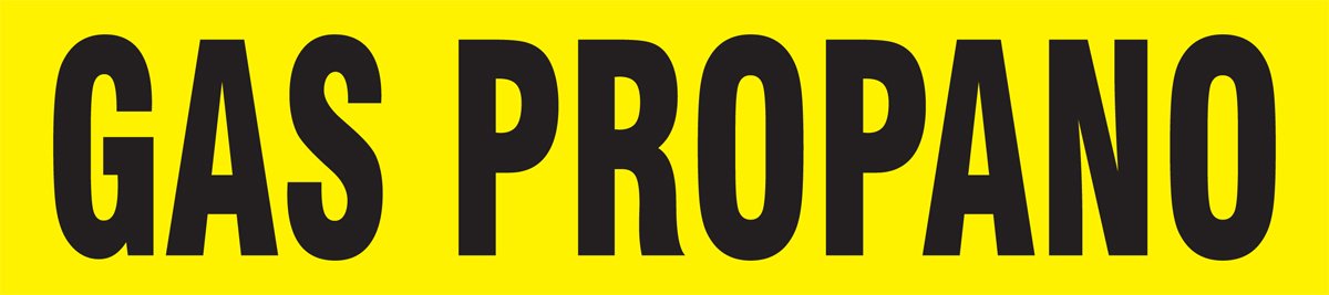 Accuform SHRPK585SSH Self-Adhesive 'Gas PROPANE' Pipe Marker for 8