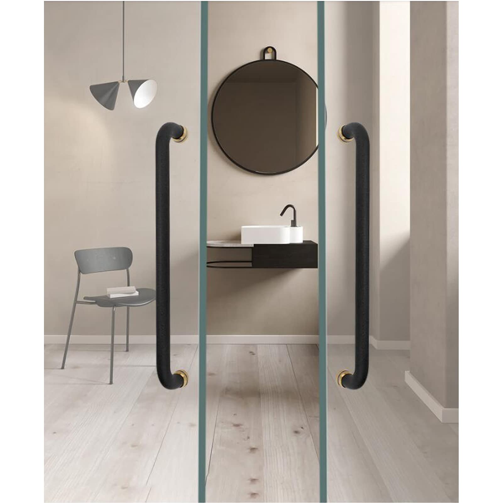 Frameless Shower Door Handle Replacement - Single Sided Towel Bar Pull Push Knob for Bathroom Glass Doors | Perfect for Modern Bathroom Renovations & Spa-Like Upgrades
