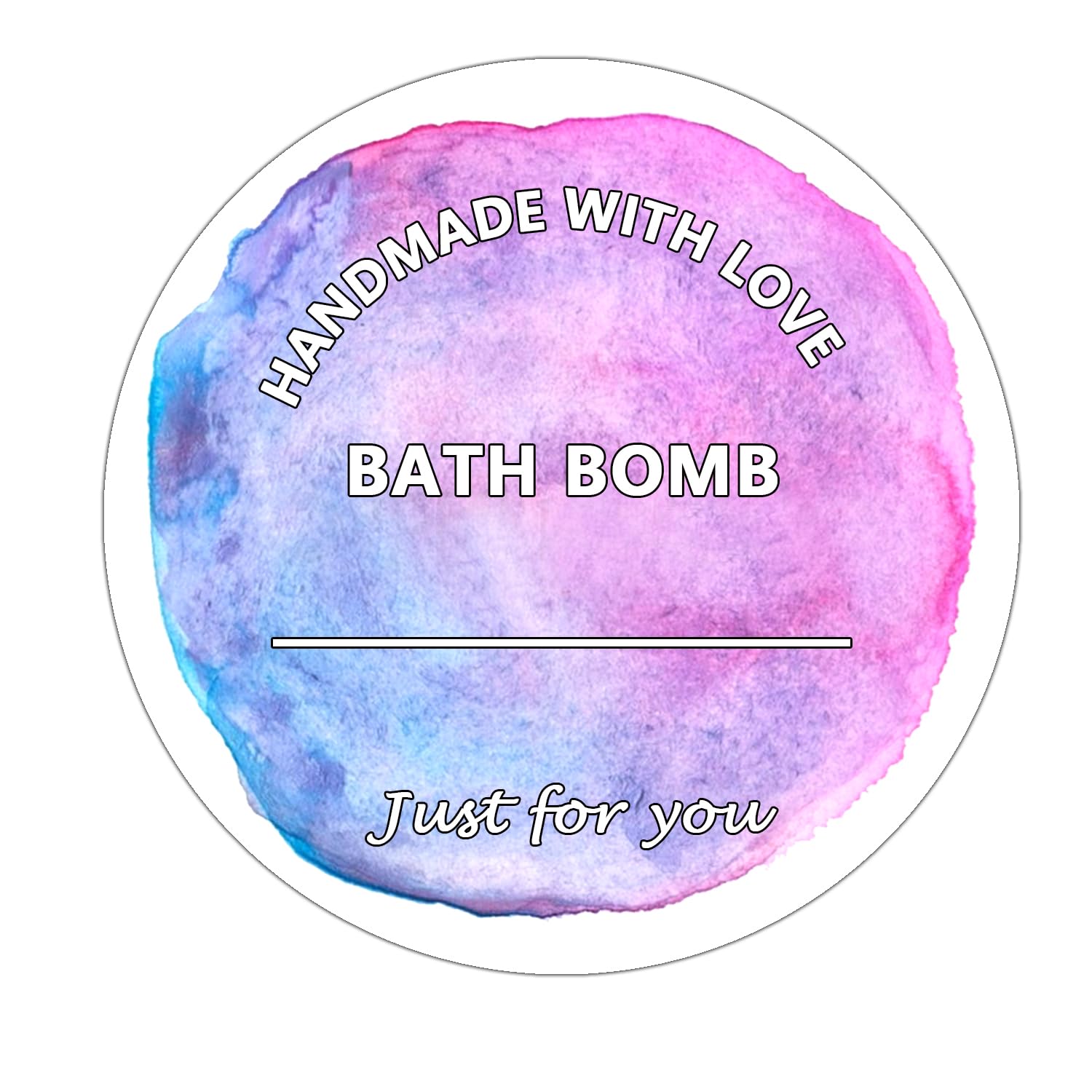 2 Inch Waterproof Bath Bomb Labels Stickers - 300 Pcs for DIY Bath Bomb Making Kit, Gift Wrapping & Spa Party Favors | Premium Adhesive & Customizable Design