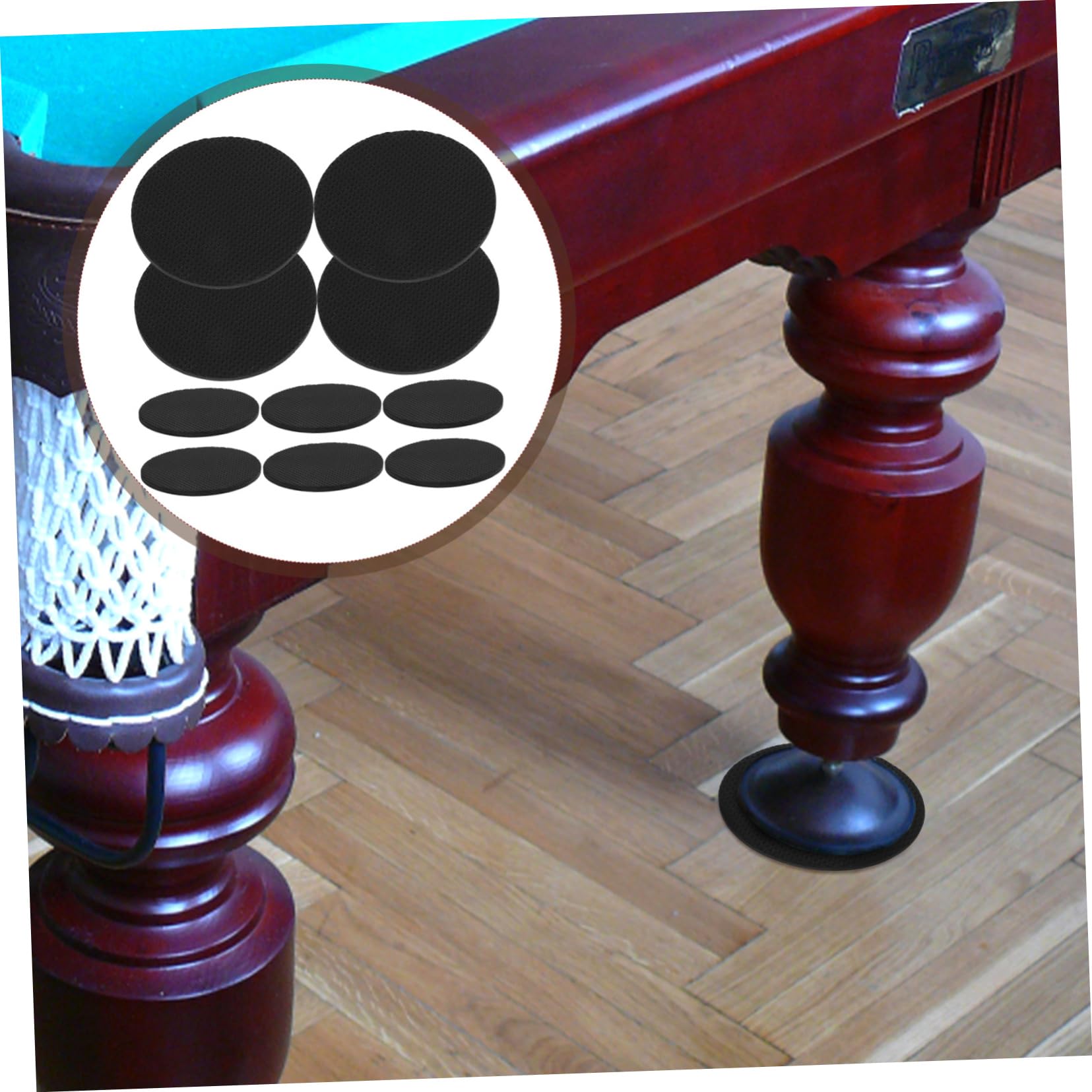 BESPORTBLE 10 Pack Adjustable Furniture Leg Pads - Heavy Duty Table Foot Levelers, Desk Leg Leveling Mats for Stability & Floor Protection - Perfect for Office Desks, Dining Tables, and Uneven Floors