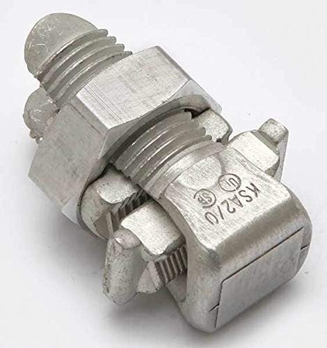 Split-Bolt Connector 2 AWG to 2/0 AWG Square Head - Heavy Duty Electrical Wire Connector for Home Wiring & Industrial Applications