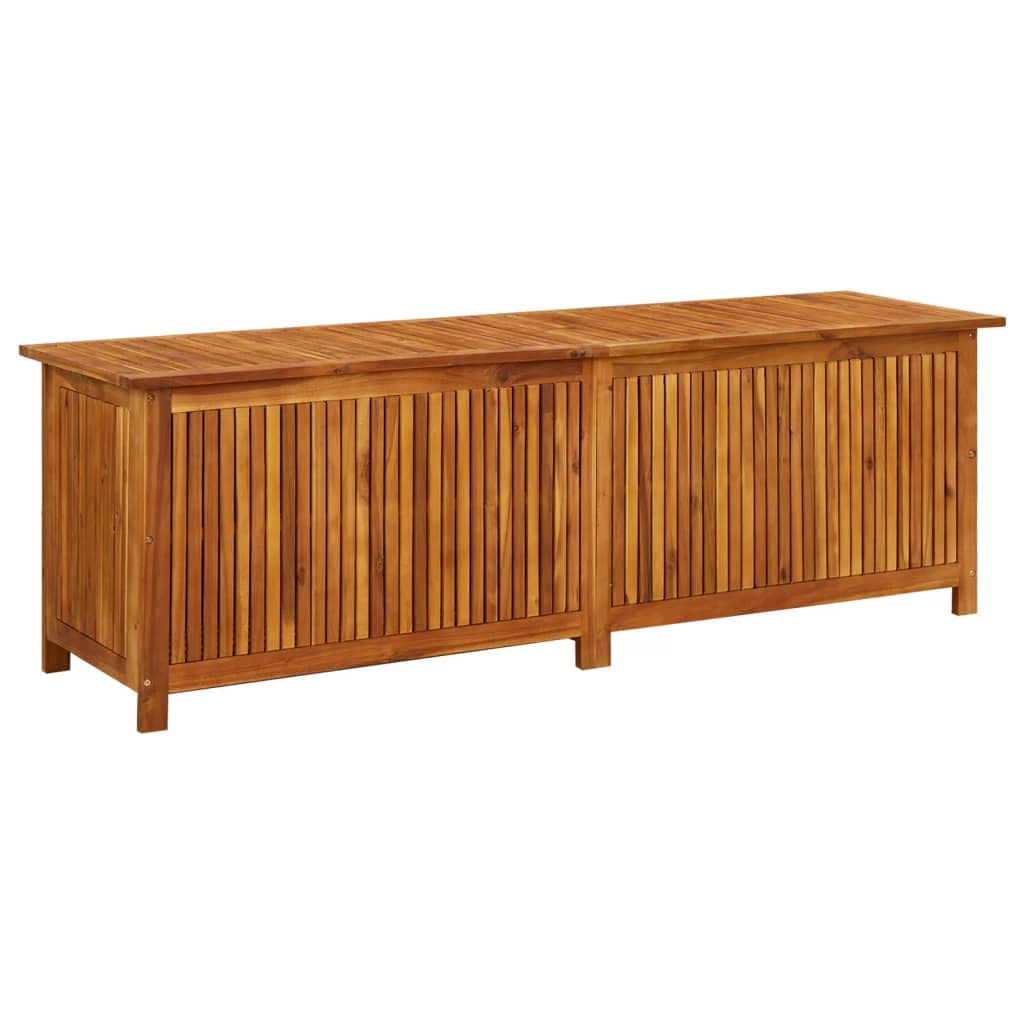 Premium Acacia Wood Patio Storage Box with Waterproof Lid - 68.8