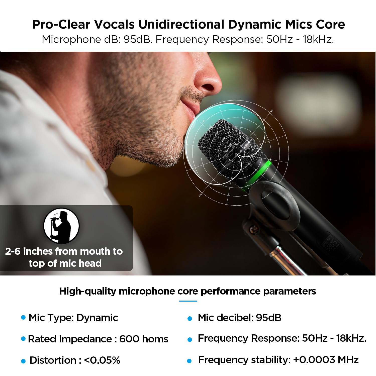 Bietrun Wireless Microphone System - Rechargeable Metal Dual UHF Cordless Dynamic Handheld Mic with 240ft Range & Bluetooth Receiver for Karaoke, DJ, Wedding, Church, Party, Meeting - Perfect for Home Entertainment & Professional Events