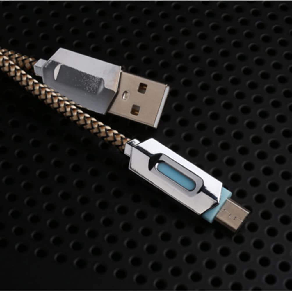 Fast Charging Micro USB Cable with LED Light Indicator - Durable USB Charger Cord for Android Phones, Tablets, Cameras & More - Perfect for Home, Office & Travel Use