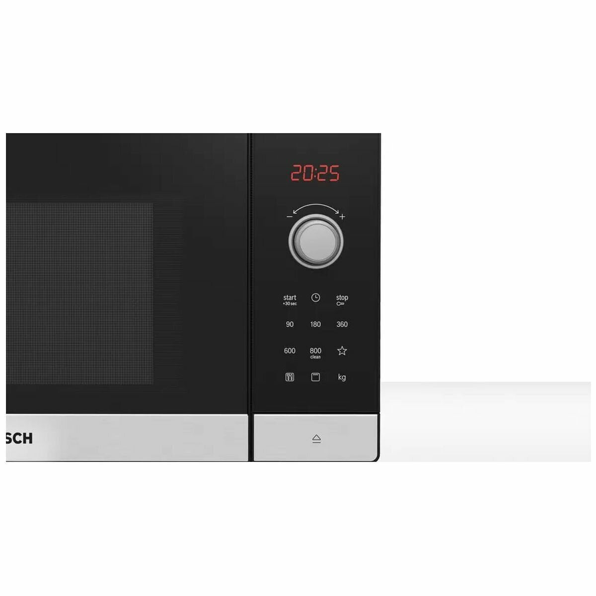 Bosch Series 2 Freestanding Microwave with Grill - 1000W Stainless Steel Kitchen Appliance (FEL053MS2A) - Perfect for Quick Meals, Reheating & Grilling in Modern Homes