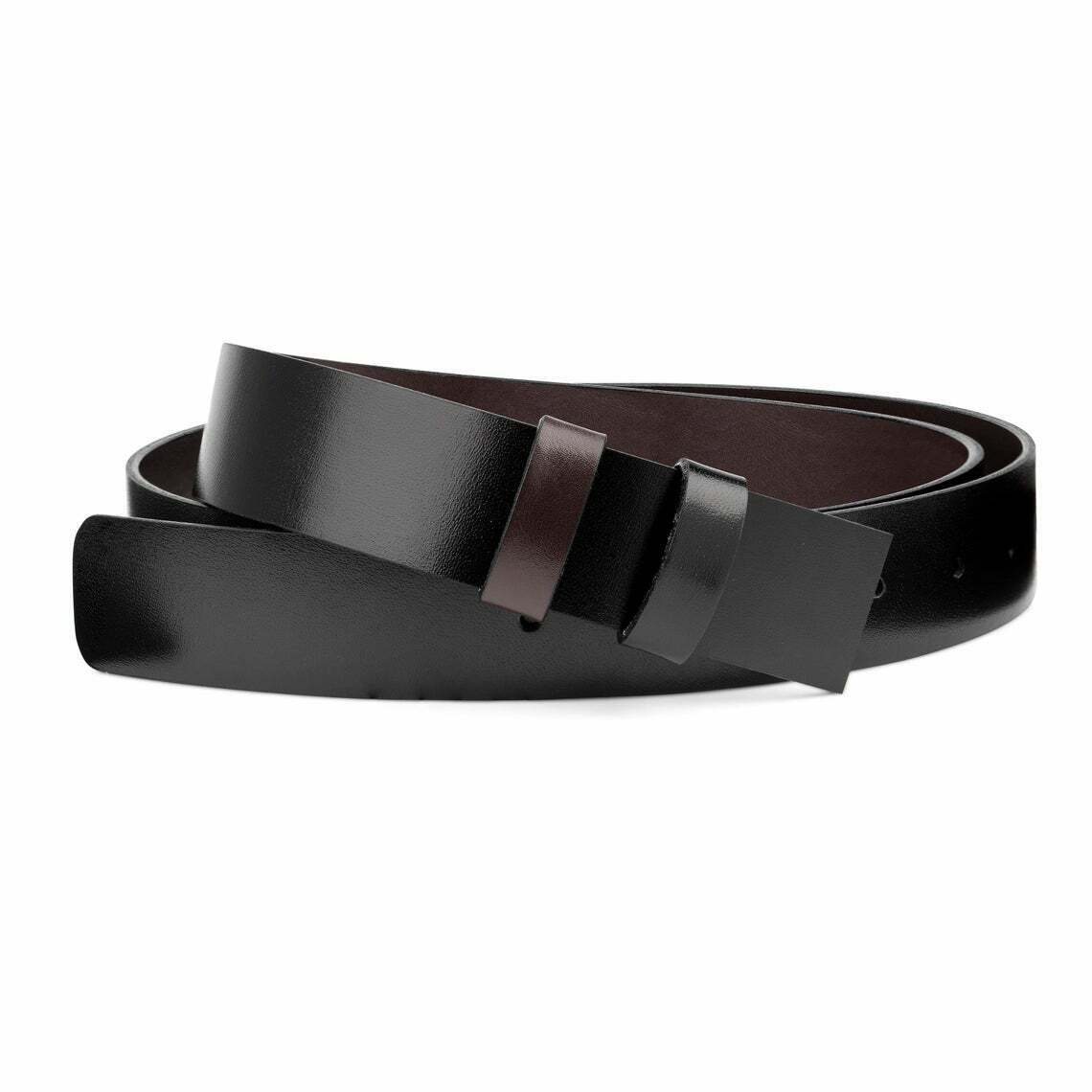 Reversible Leather Belt for Men - 35mm Black & Brown Strap - Fits Montblanc Belts (1 3/8