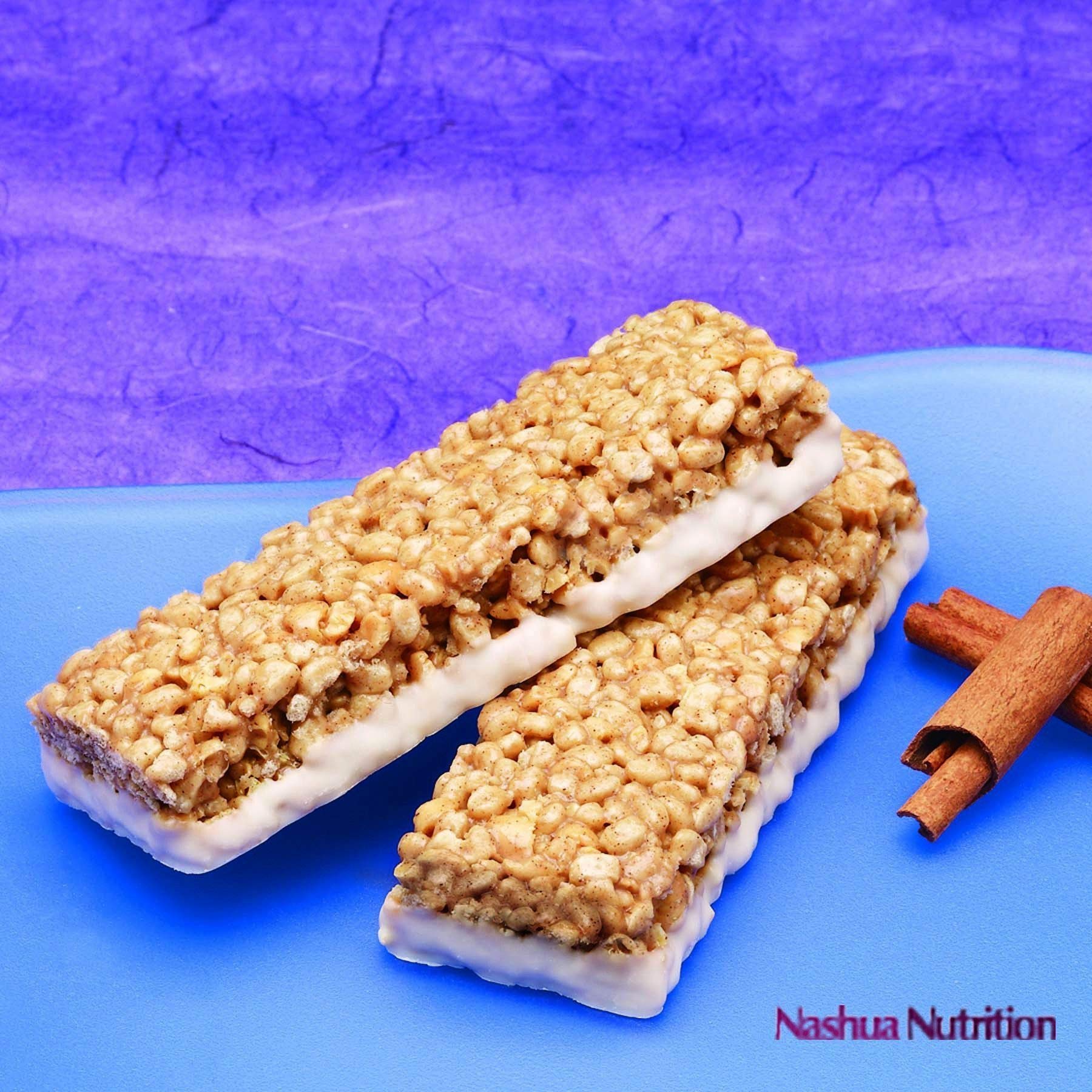 High Protein Cinnamon Bar - 15g Protein, Low Calorie & Fat, High Fiber Meal Replacement Snack - Aspartame Free, Gluten Free with 17 Vitamins & Minerals (7 Count Box) - Perfect for Post-Workout, Keto Diet & On-the-Go Nutrition