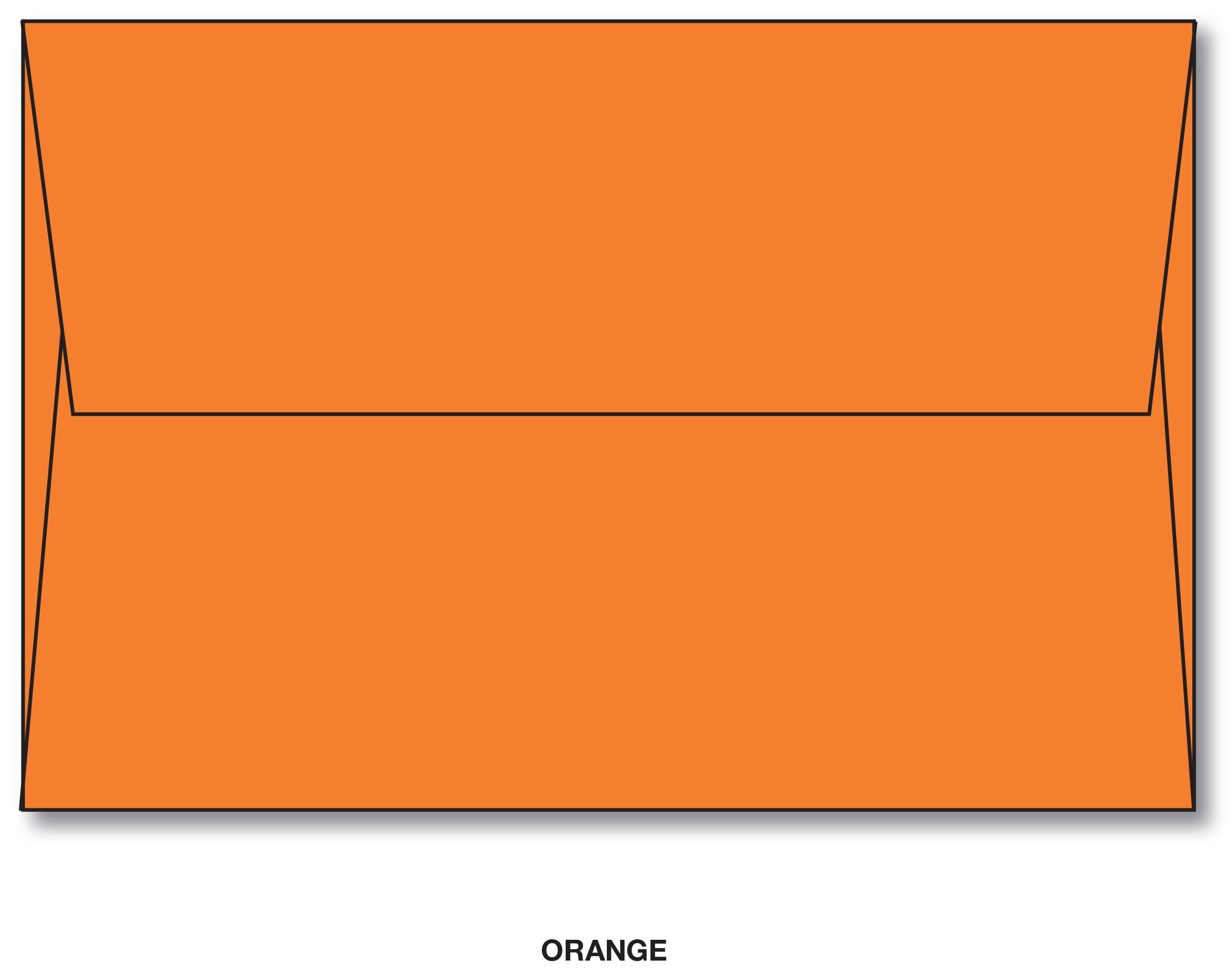 Brite Hue A7 Greeting Card Envelopes - 250 Pack Orange Envelopes for Invitations, Thank You Cards & Business Correspondence | Perfect for Weddings, Parties & Office Use
