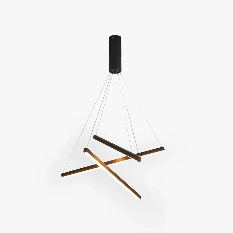Modern Geometric Gold Chandelier for Living Room - Elegant Ceiling Light Fixture for Dining Room, Bedroom & Home Decor