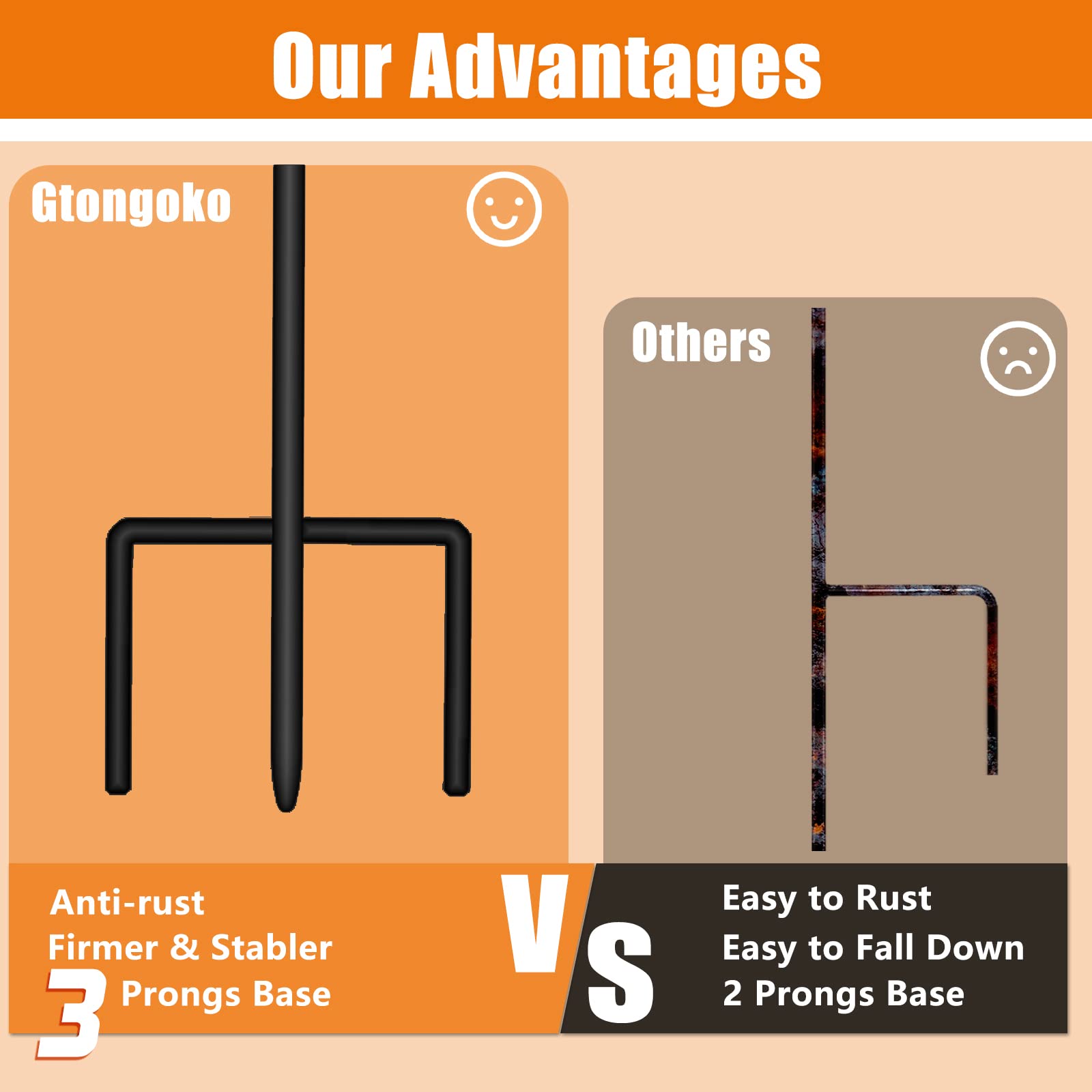 Gtongoko 32 Inch Adjustable Shepherds Hooks 4 Pack - Matte Black Garden Hooks for Hanging Plants, Lanterns, Bird Feeders & Solar Lights - Perfect for Outdoor Decor, Weddings & Mason Jar Displays