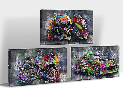 3 Pieces Graffiti Canvas-14