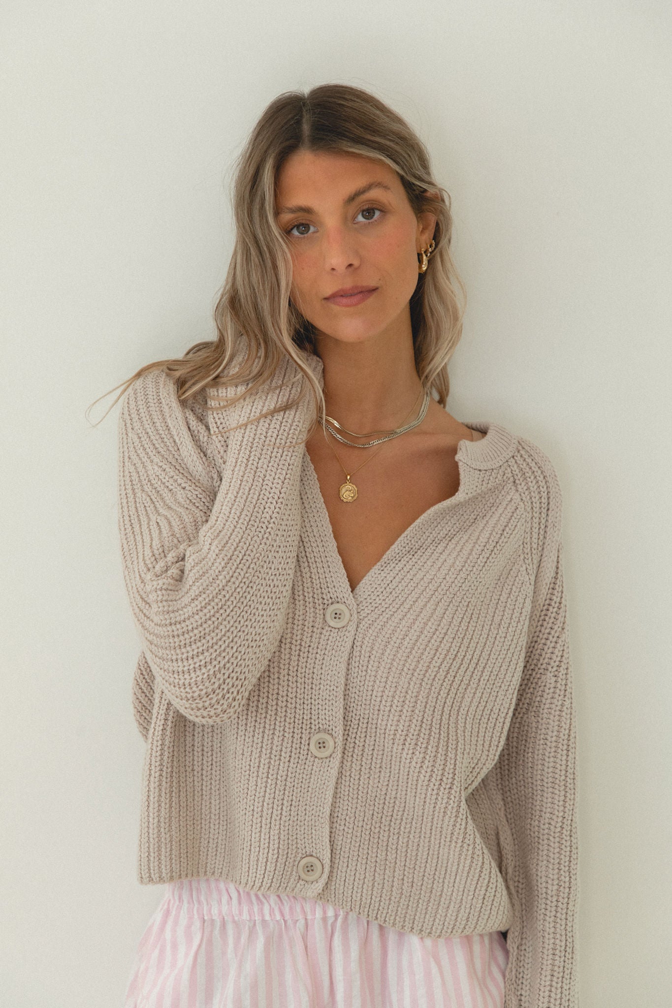 Coastal Chill Knit Button Cardigan for Women - Soft Comfortable Open Front Sweater | Perfect for Casual Outfits, Layering in Fall & Winter