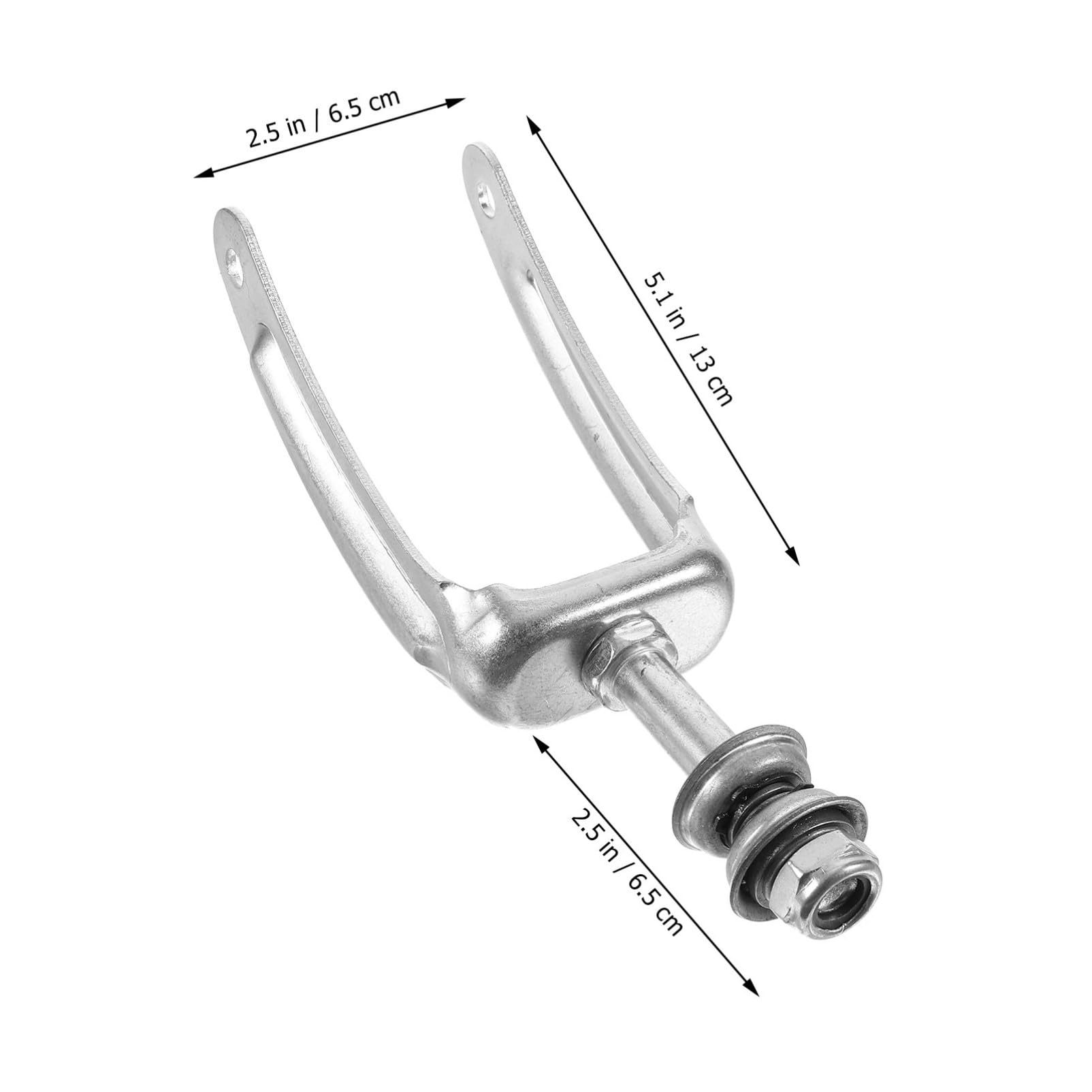 1 Pair Heavy Duty Steel Wheelchair Front Wheel Fork Bracket - Galvanized Iron Frame for Manual Wheelchairs - Perfect for Mobility Aid & Home Healthcare Use