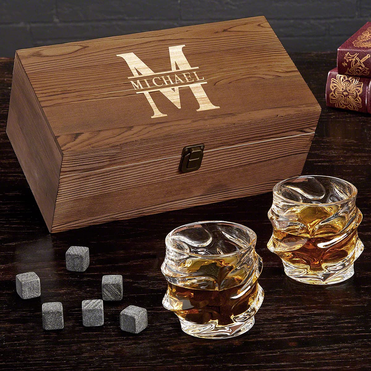 Personalized Whiskey Gift Box Set with Engraved Glasses - Custom Engraving for Special Occasions, Perfect for Weddings, Anniversaries & Corporate Gifts
