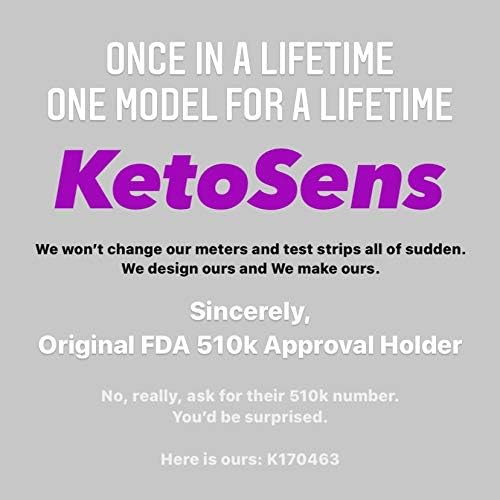 KetoSens Blood Ketone Monitoring System Kit - Single Meter, 50 Ketone Test Strips, 10 Lancets (30G), Lancing Device, 2 Batteries & Accessories | Accurate Ketosis Testing for Keto Diet, Weight Loss & Diabetes Management | Home Use & Travel-Friendly Health Monitoring