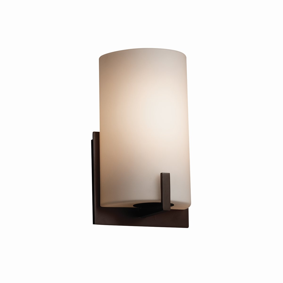 Century ADA 1 Opal LED Wall Sconce Light Fixture - Dark Bronze Finish, Energy Efficient Dimmable Lighting for Bedroom, Hallway & Entryway