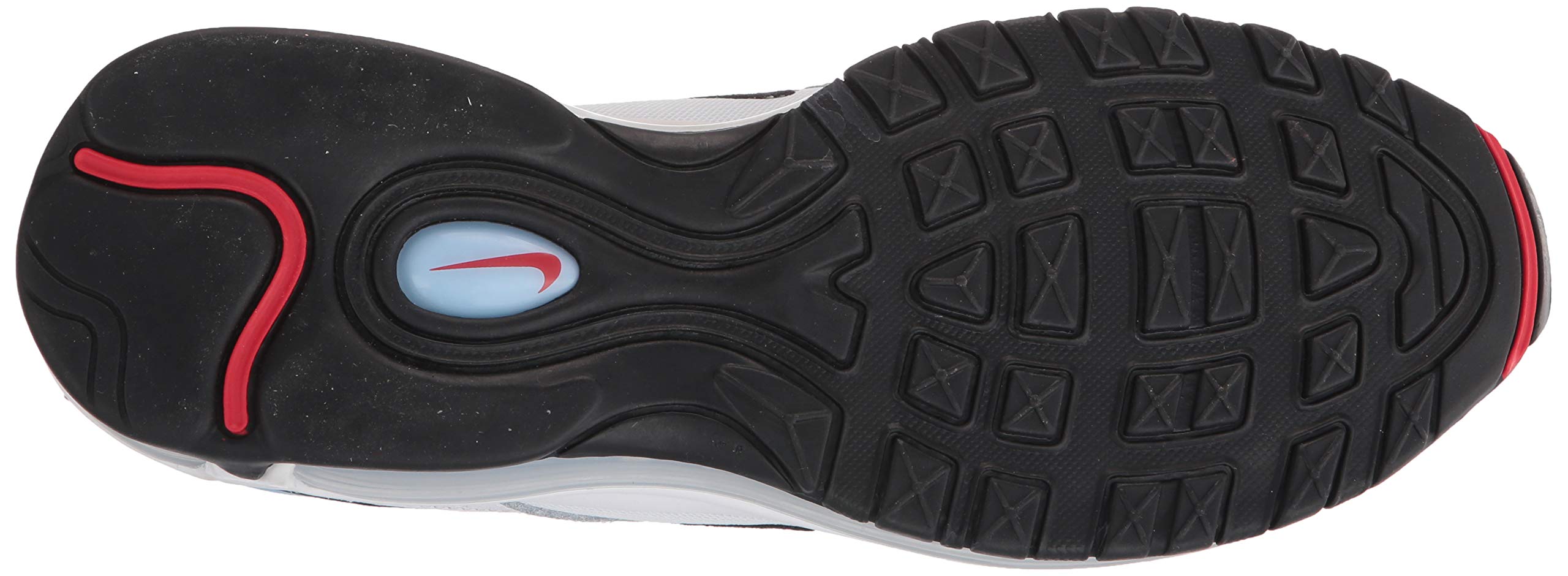 Nike Air Max 97 Men's Running Shoes - White/Black/Red/Blue (CW6986-100) | Comfortable Cushioned Sneakers for Jogging, Gym & Casual Wear