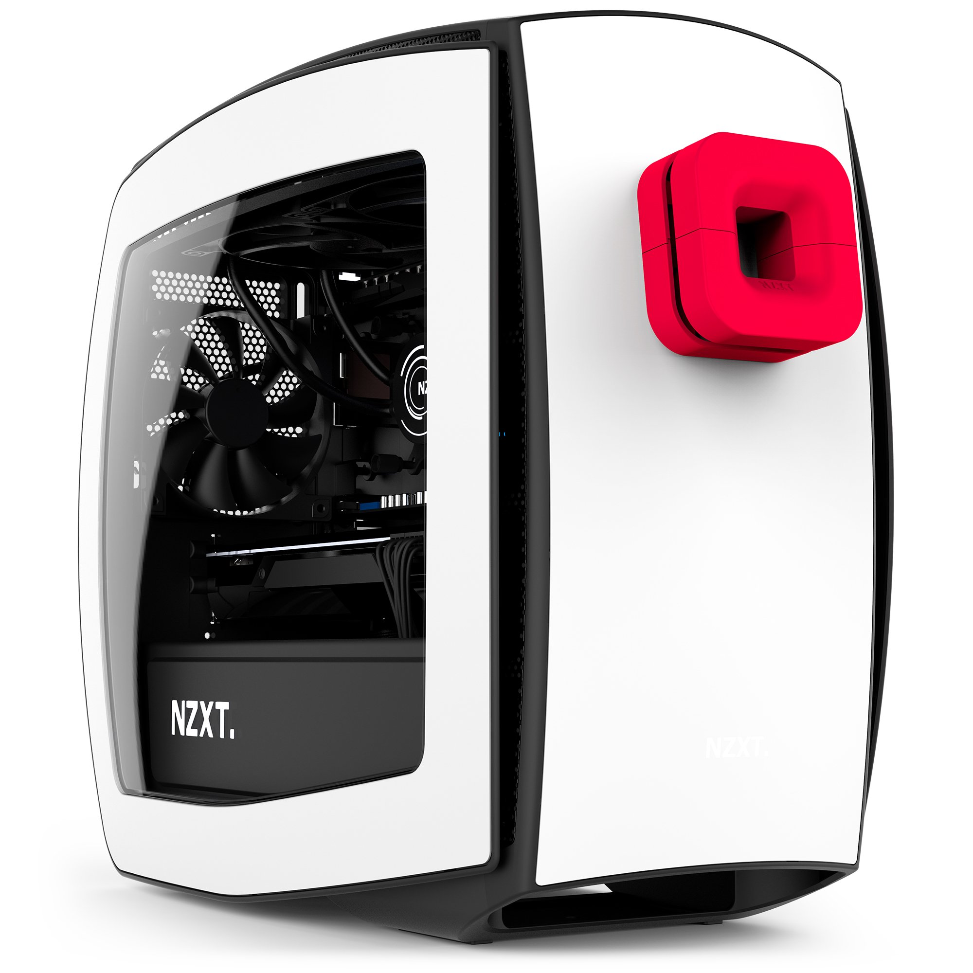 NZXT Puck - Magnetic Cable Management & Headset Holder - Compact Silicone Design for PC Cases - Strong Mounting Magnet (Red) - Perfect for Gaming Setup & Workspace Organization