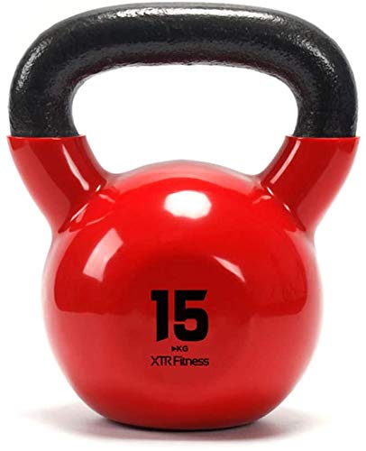 JLDN 15Kg Neoprene Coated Kettlebell - Non-Slip Fitness Weight for Strength Training, Weightlifting & Bodybuilding | Portable Home & Gym Workout Equipment for Men & Women