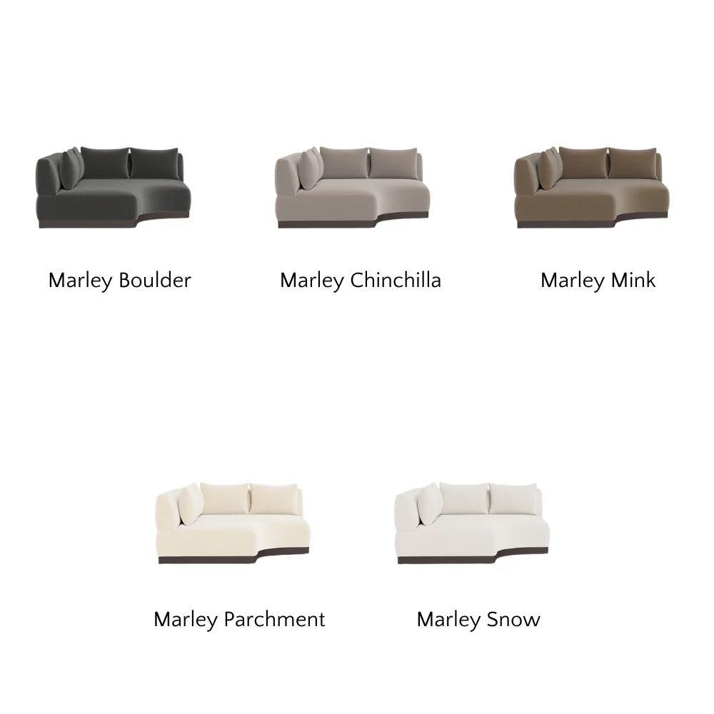 Amalfi Outdoor Curved Corner Sectional Sofa Set - Waterproof Patio Furniture for Backyard, Poolside & Garden - Modern All-Weather Wicker Conversation Set with Cushions