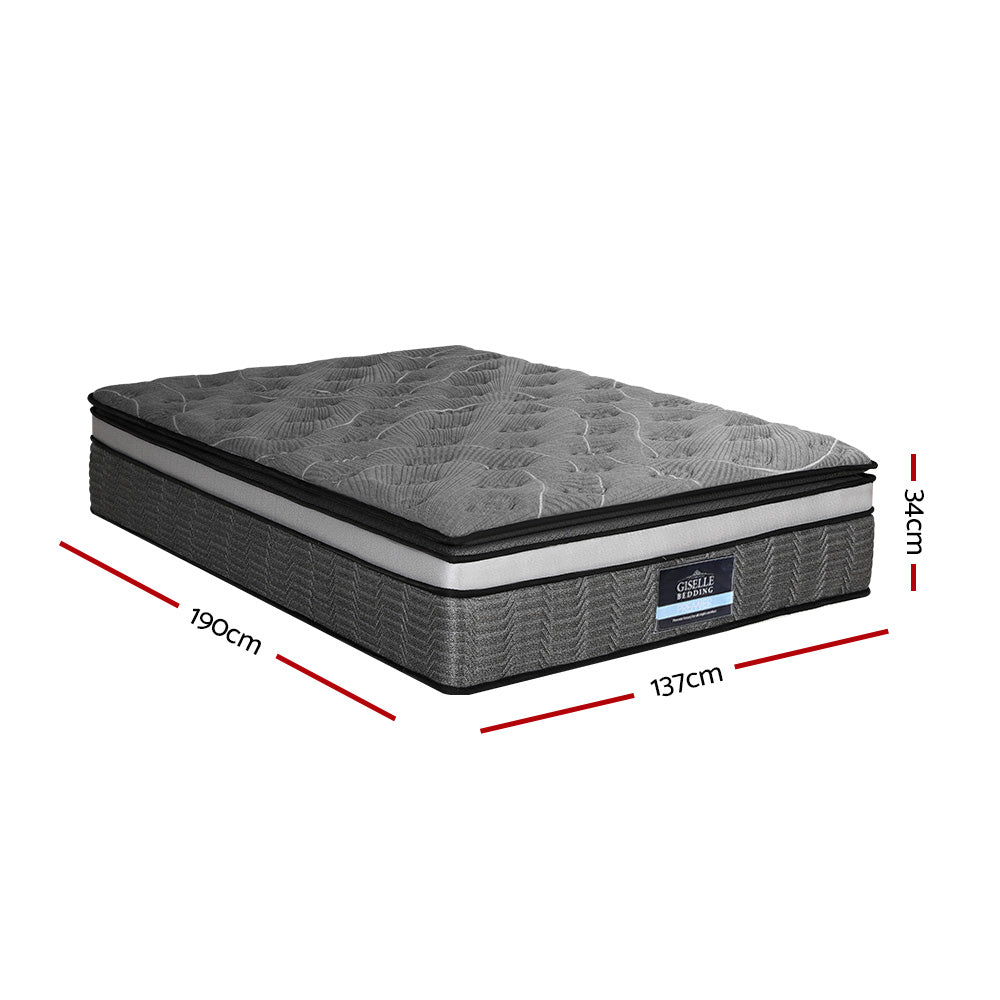 Camille Series Pocket Spring Mattress - 34cm Thick Double Size for Enhanced Comfort | Perfect for Master Bedrooms, Guest Rooms & Luxury Hotels