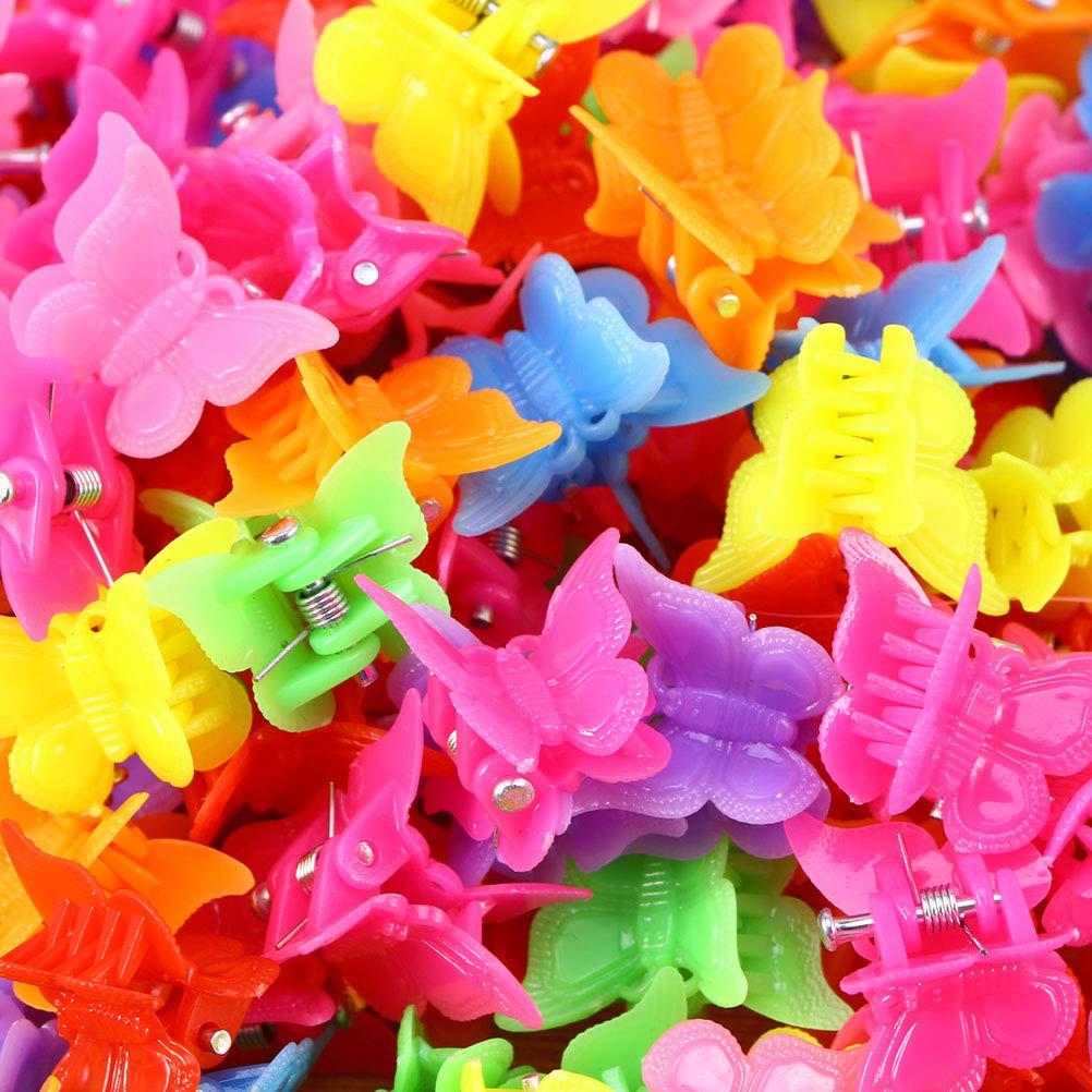 300 Pcs Butterfly Hair Clips - Mixed Colors Hair Claw Clips, Mini Jaw Clips with Strong Hold - Barrettes for Women, Girls, Kids - Perfect for School, Parties, Weddings & Daily Hairstyles