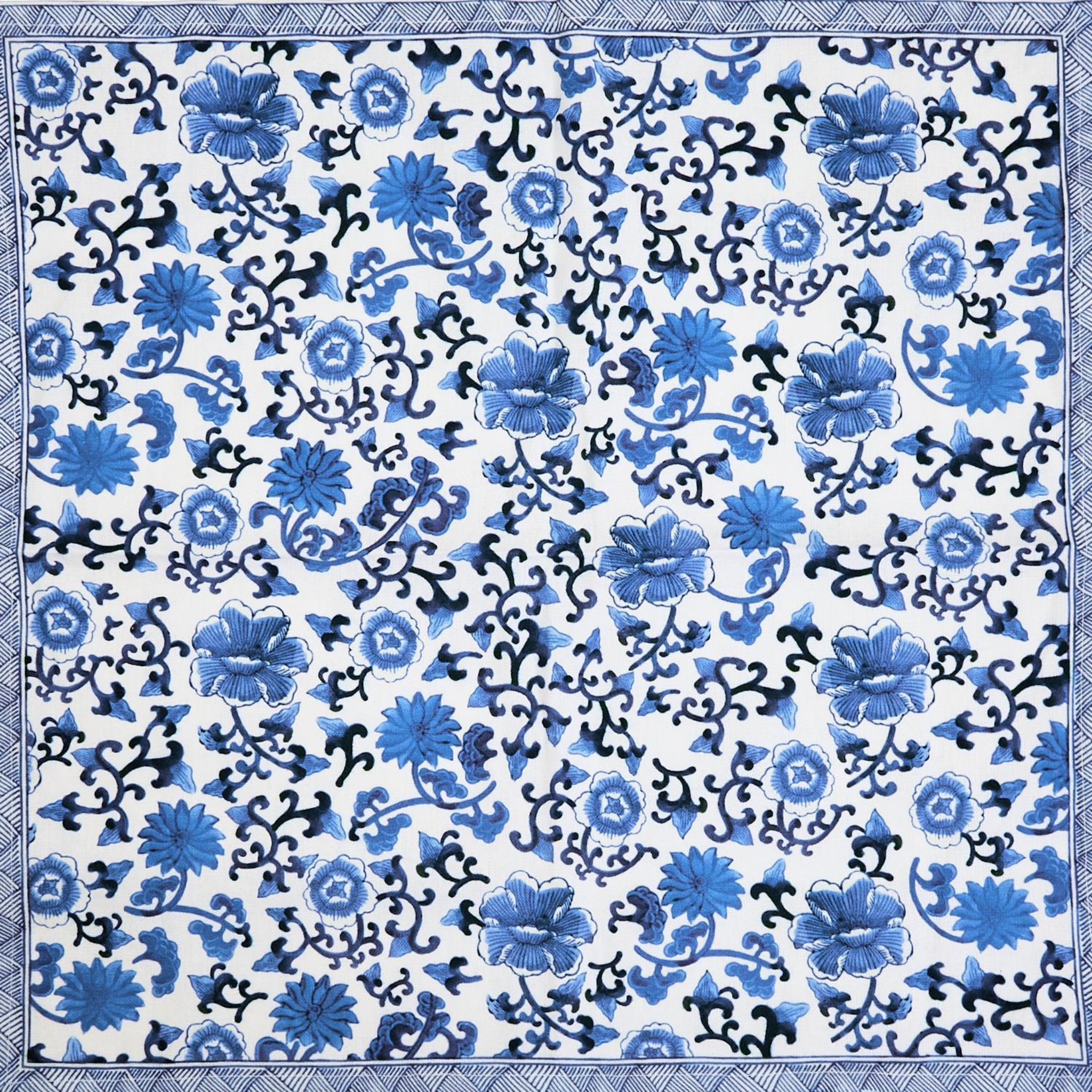 Elegant Blue and White Floral Chinoiserie Napkins - Perfect for Dinner Parties, Weddings, and Home Decor