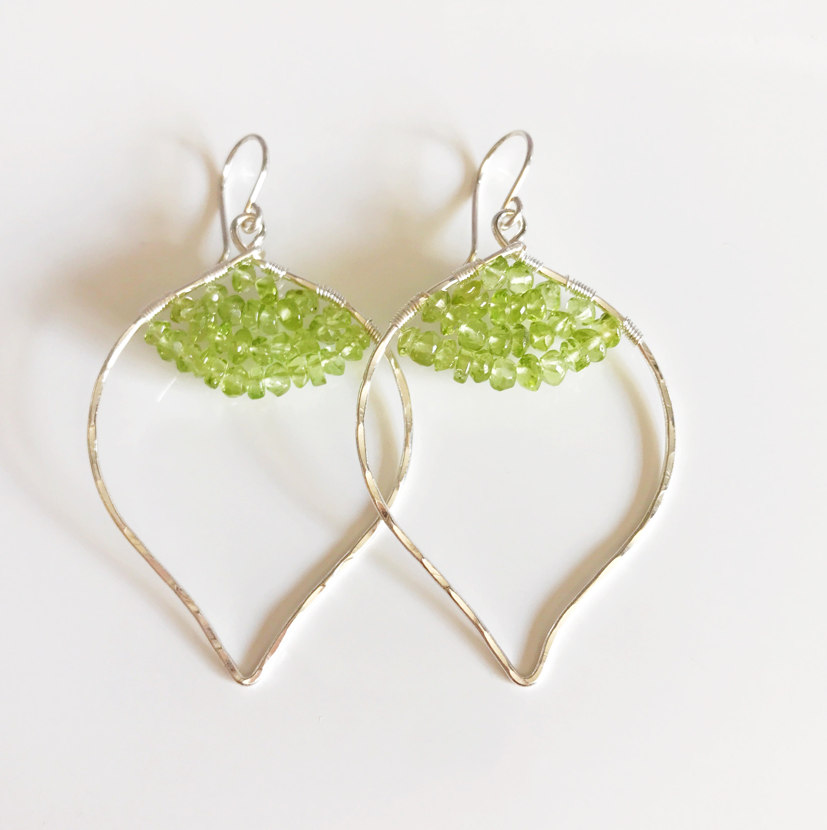 Peridot Stud Earrings for Women - 14K Gold Plated Green Gemstone Jewelry Gift for Birthday, Anniversary & Special Occasions
