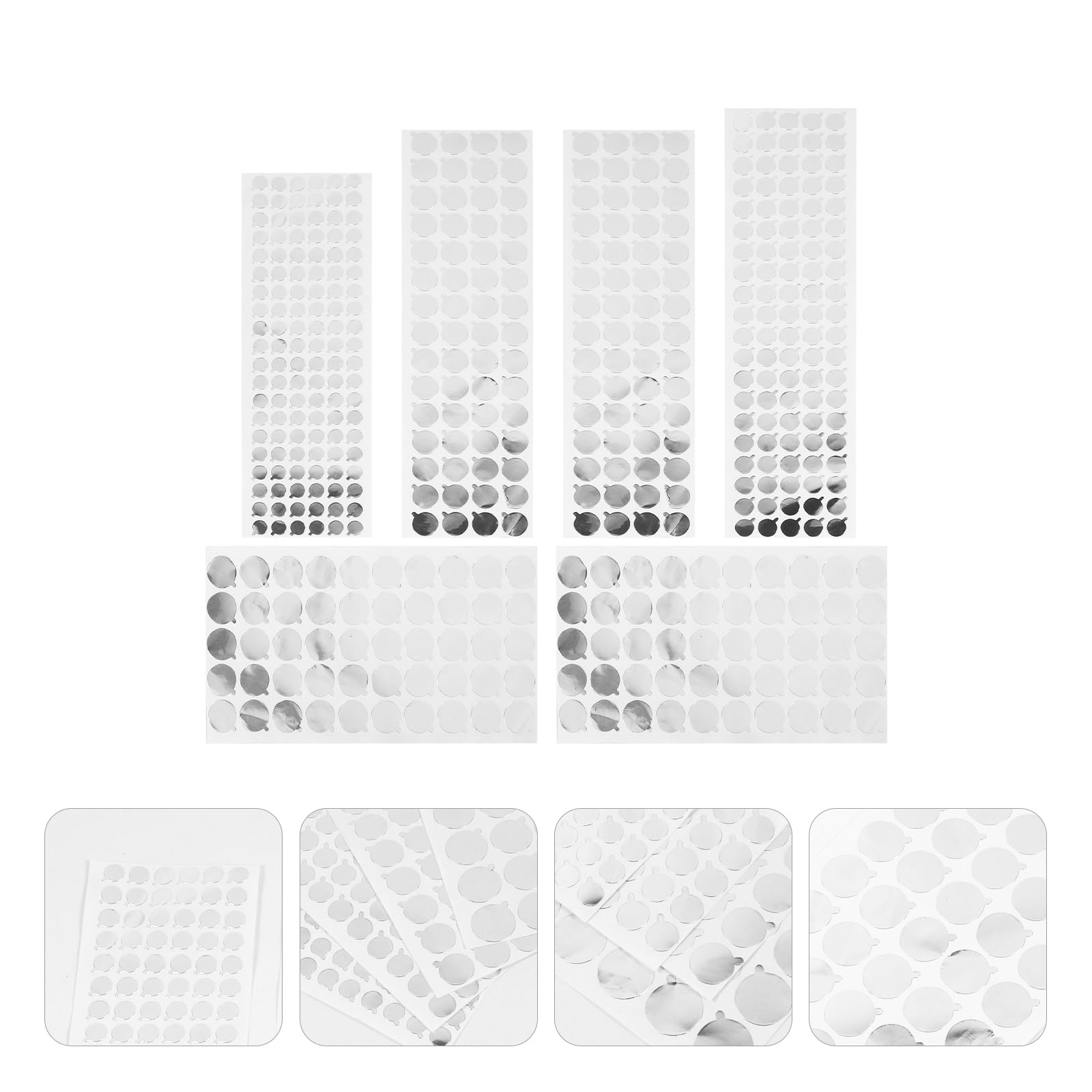 EXCEART Self-Adhesive Aluminum Foil Sealing Stickers - 6 Sheets Heat-Resistant Bottle Stoppers for Candle Making, DIY Crafts, Home Brewing & Cosmetic Containers | Perfect for Mason Jars, Essential Oils & Homemade Gifts