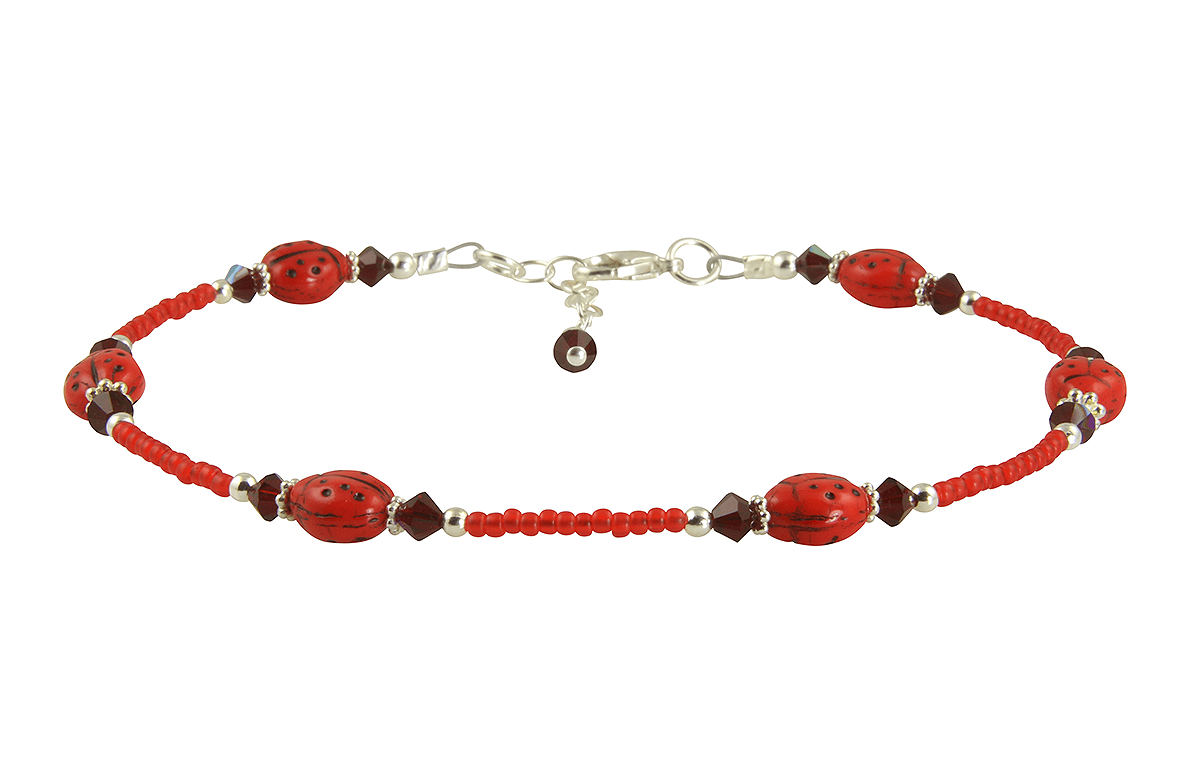 Stylish Candy Red Ladybug Beaded Bracelet for Women - Fashion Jewelry Gift for Birthday, Valentine's Day - Perfect for Summer Outfits & Boho Accessories