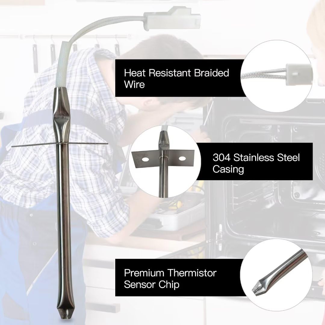 Upgraded Oven Temperature Sensor Probe Compatible with Kenmore 790 Series & Frigidaire Range - Replacement Part 316233902 316217008 - Perfect for Baking, Roasting, and Cooking Monitoring