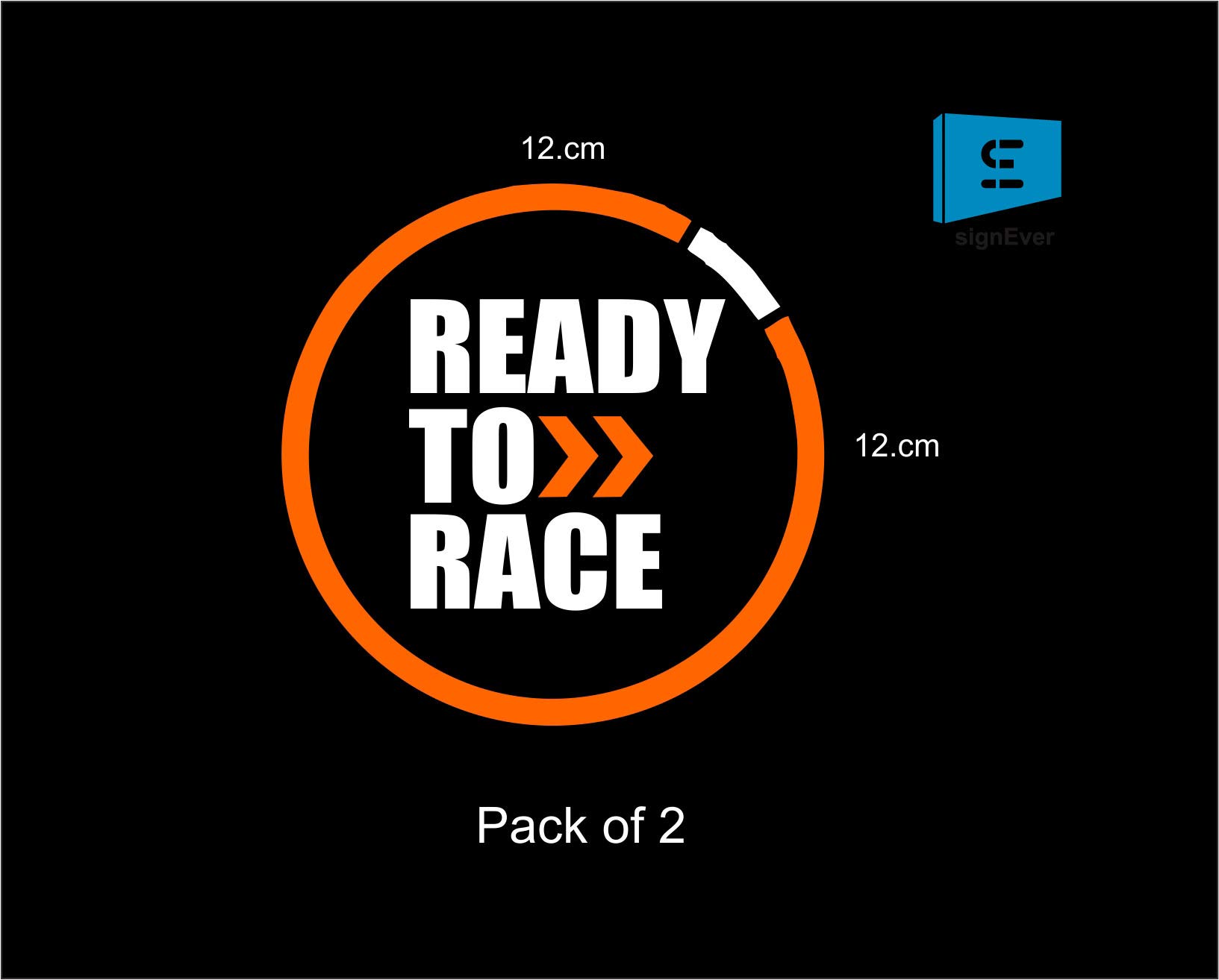 Duke KTM Bike 390 200 250 Race-Ready Stickers - Orange & White Decals (12x12cm, Pack of 2) - Perfect for Motorcycle Racing, Customization & Bike Shows