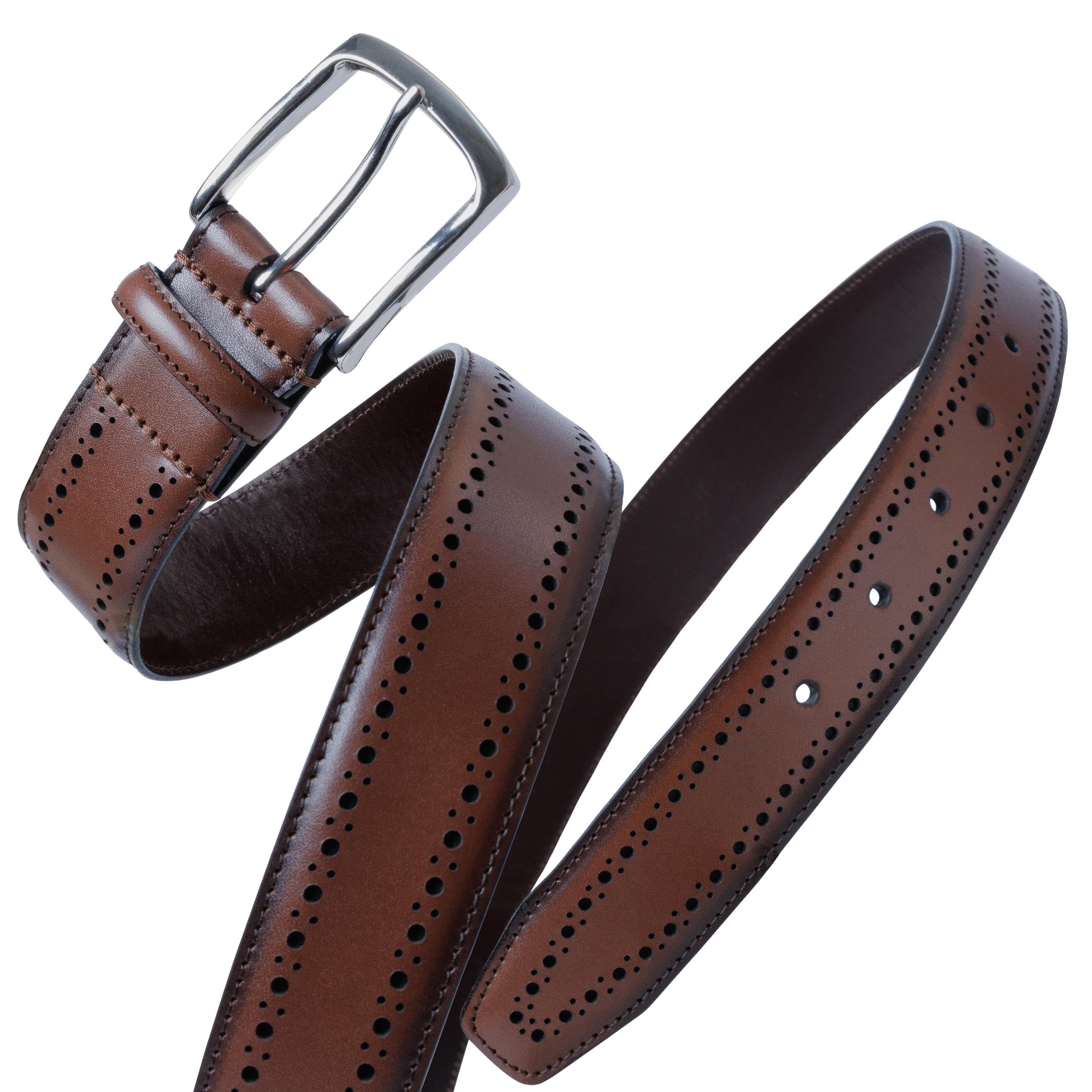 Allen Edmonds Men's Manistee Leather Dress Belt - Premium Genuine Leather Business Casual Belt for Office & Formal Wear