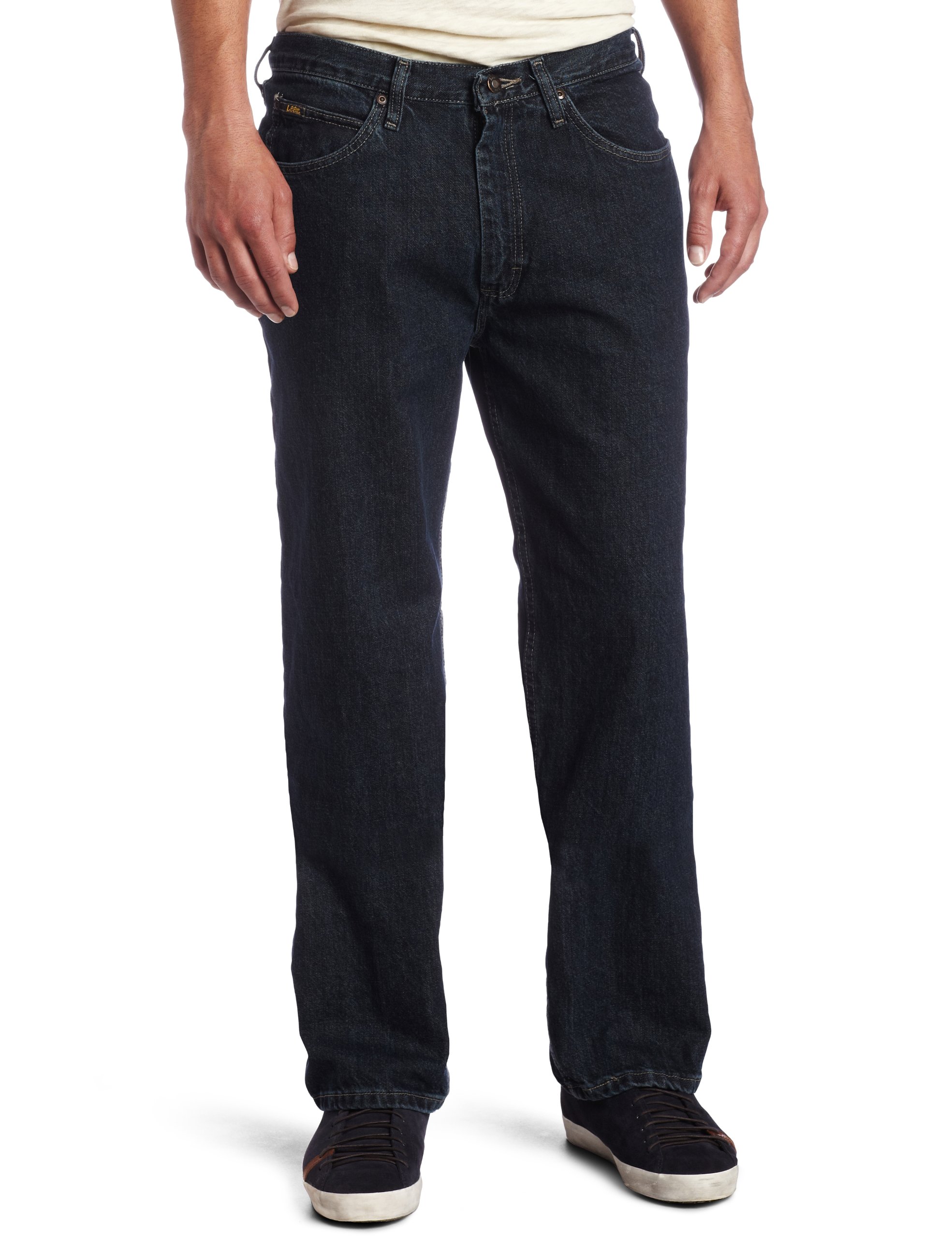 Lee Men's Relaxed Fit Straight Leg Jeans - Comfortable Classic Denim Pants for Casual Wear, Work & Everyday Use