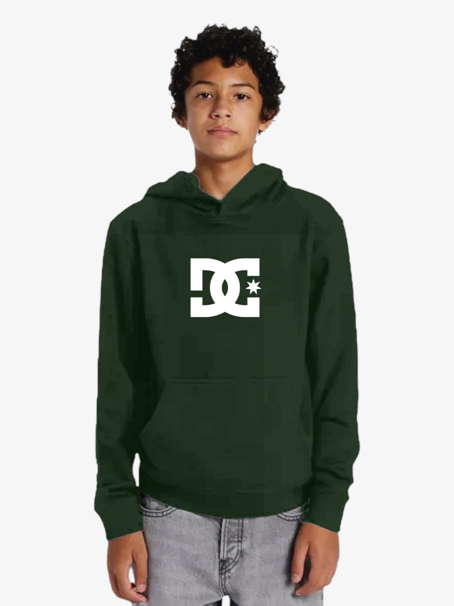 DC Kids Star Green Hoodie - Warm & Stylish Pullover for Boys & Girls - Perfect for School, Playdates & Outdoor Adventures