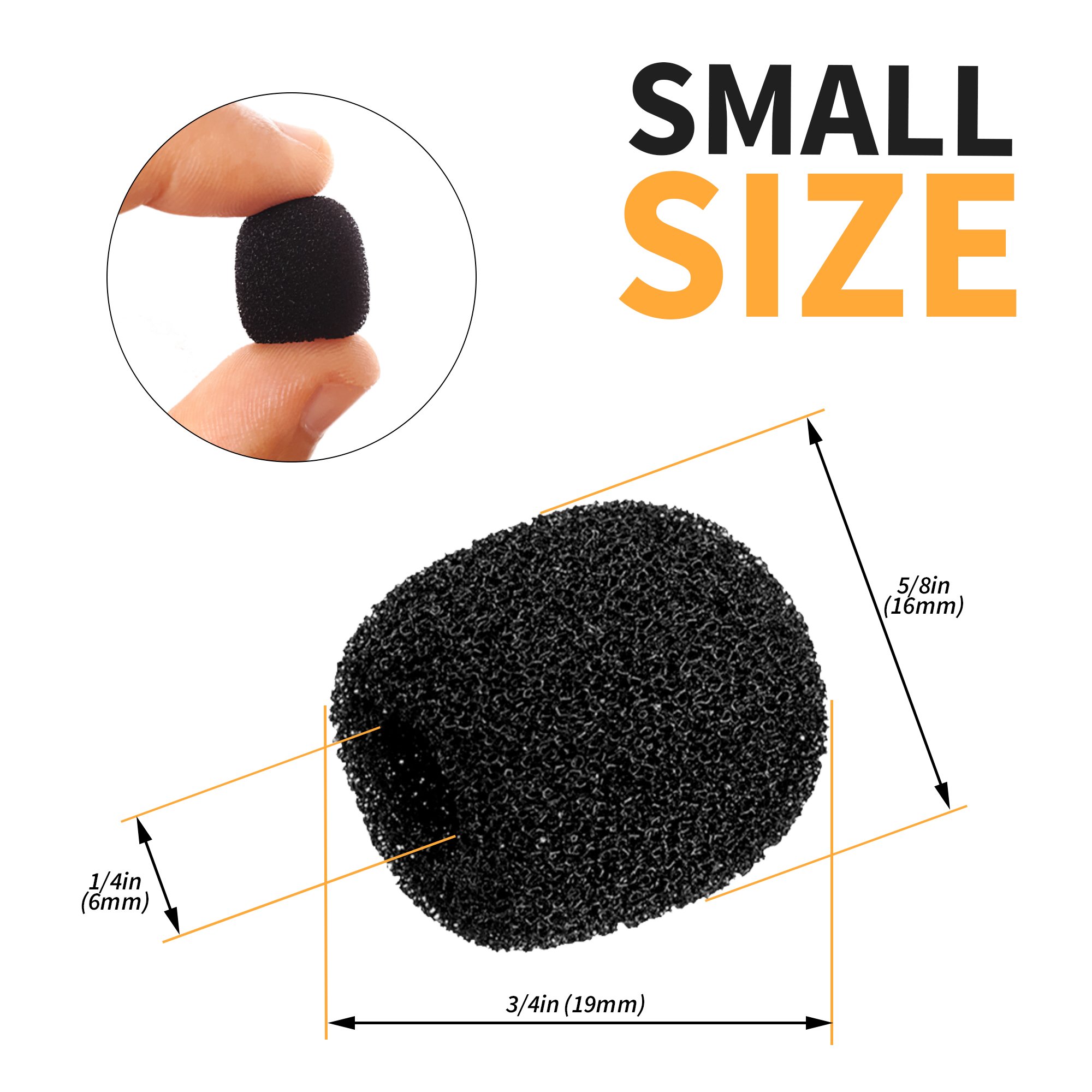 Professional Lavalier Microphone Windscreen - Foam Mic Cover & Pop Filter for Lapel & Headset Mics - Ideal for Podcasting, Interviews, and Live Streaming