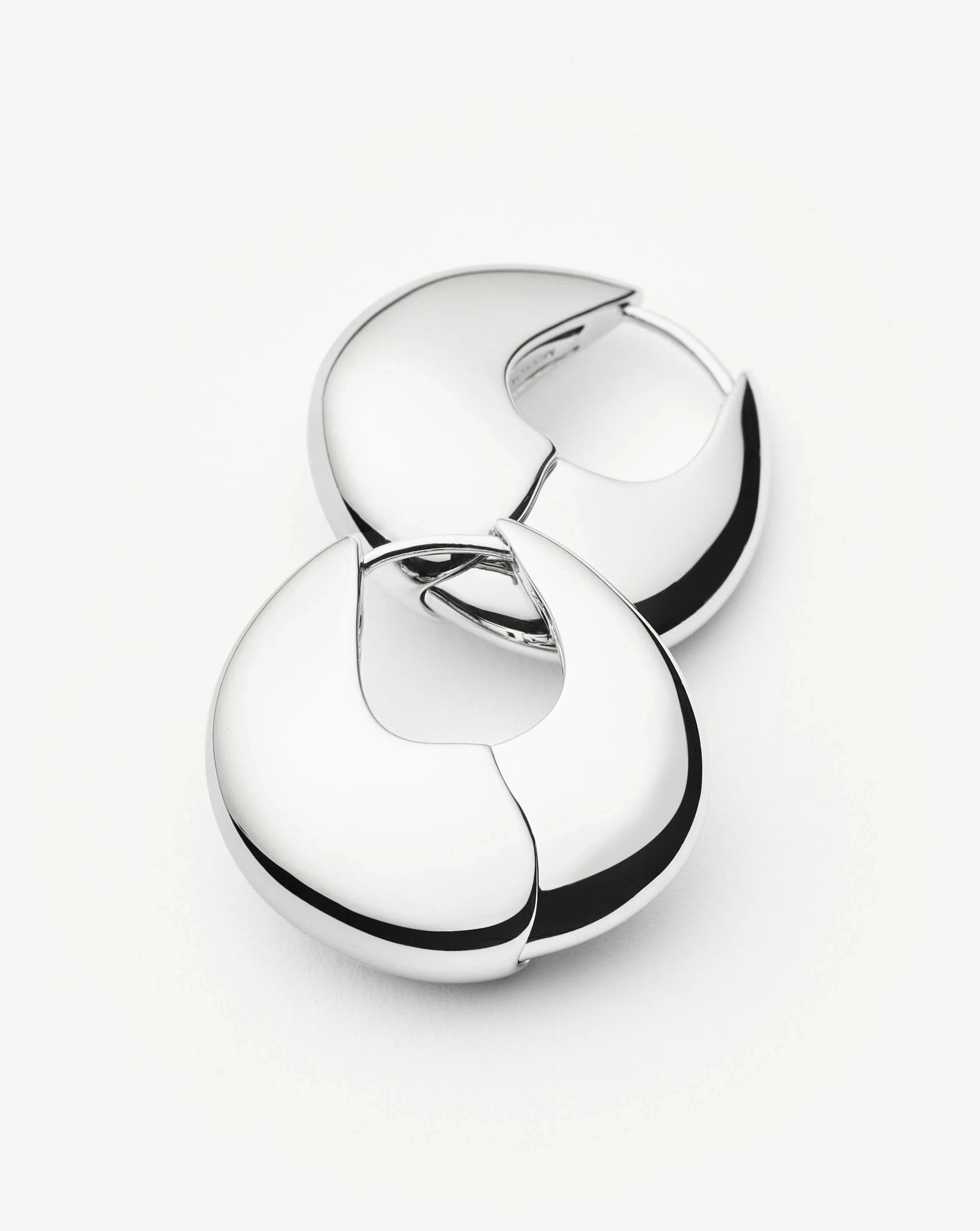 Stylish Sculptural Pebble Small Hoop Earrings - Silver Plated Dainty Jewelry for Women | Perfect for Everyday Wear, Office & Date Night