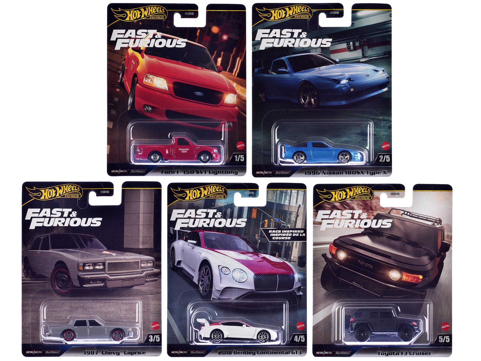Hot Wheels Fast & Furious 2024 5-Piece Diecast Car Set - Premium H-Scale Collectible Model Cars for Movie Fans & Display Collection - Perfect for Gifts, Home Decor, and Racing Enthusiasts