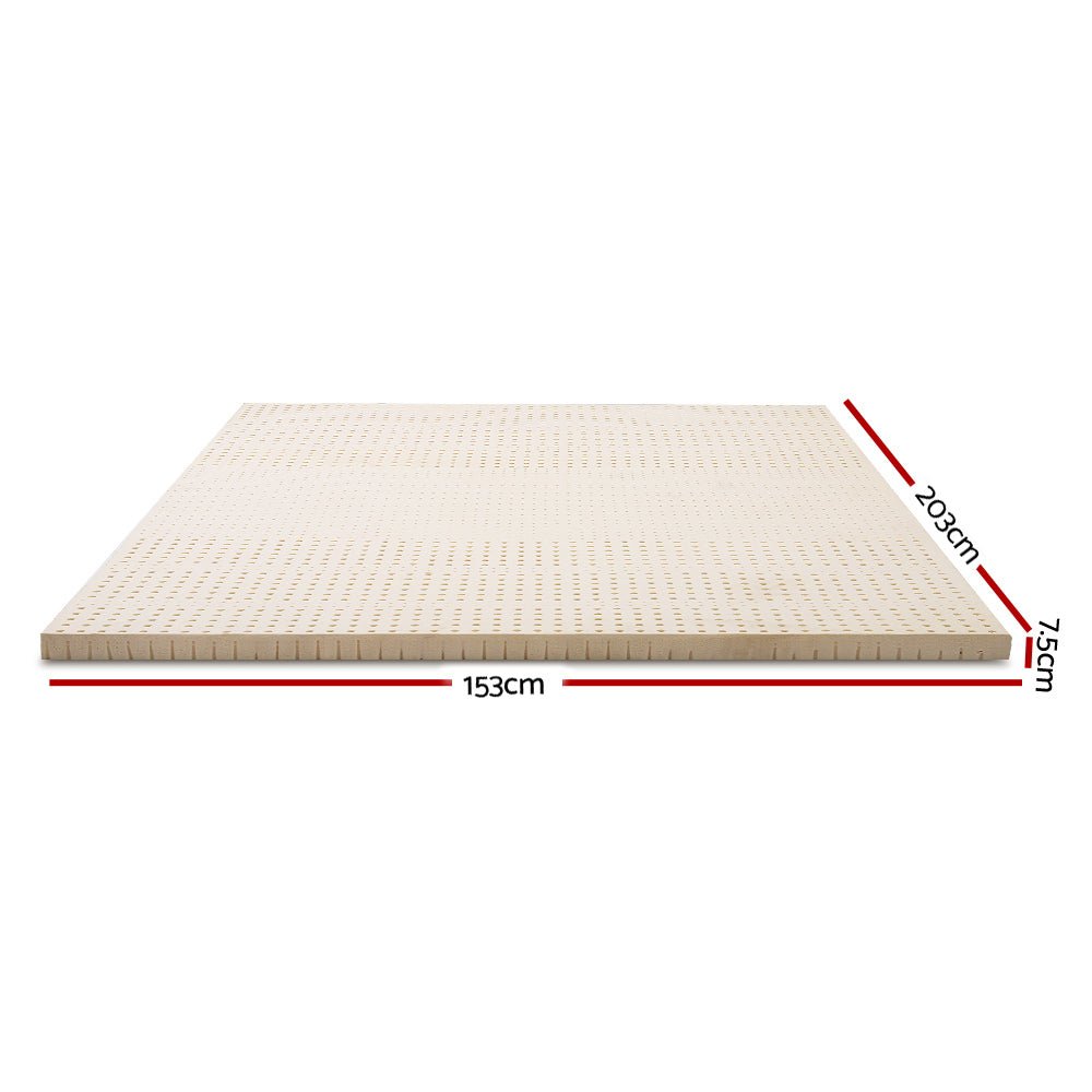 7-Zone Latex Mattress Topper - 3 Inch Queen Size Cooling Mattress Pad Cover for Pressure Relief & Back Pain - Perfect for Side Sleepers & Hot Sleepers