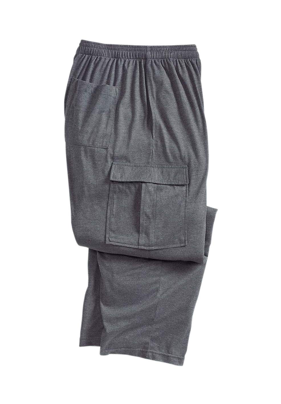KingSize Men's Big & Tall Lightweight Jersey Cargo Sweatpants - Comfortable Lounge Pants for Casual Wear, Workout & Home Relaxation