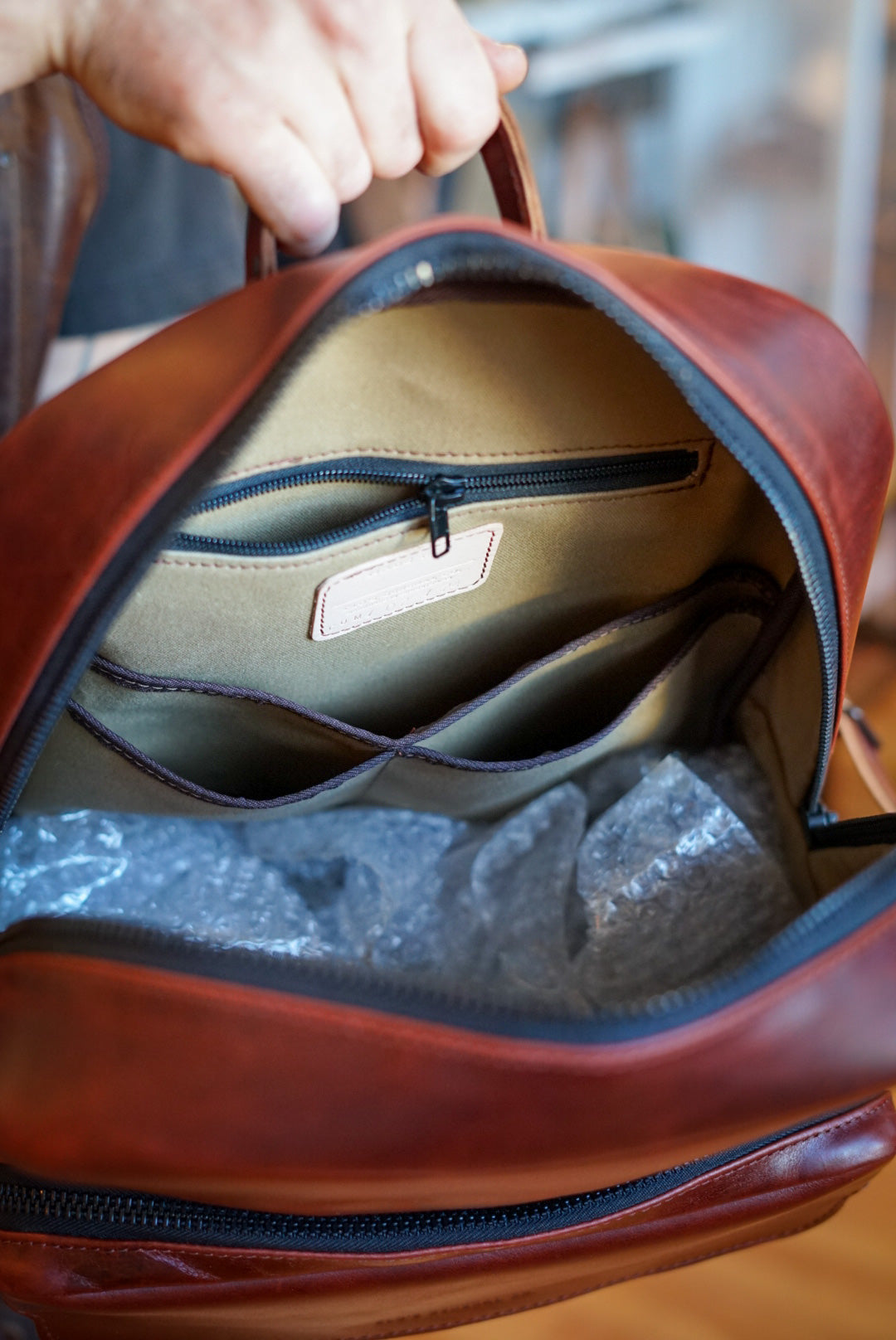 Commuter Backpack for Men & Women - Waterproof Laptop Backpack with USB Charging Port (Hurricane Cherry Cola) - Perfect for Work, Travel & Daily Use