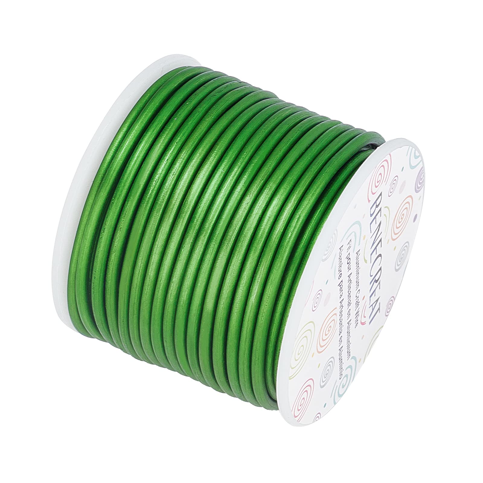 BENECREAT 9 Gauge Matte Green Aluminum Wire - 55ft Tarnish Resistant for Jewelry Making & Gardening